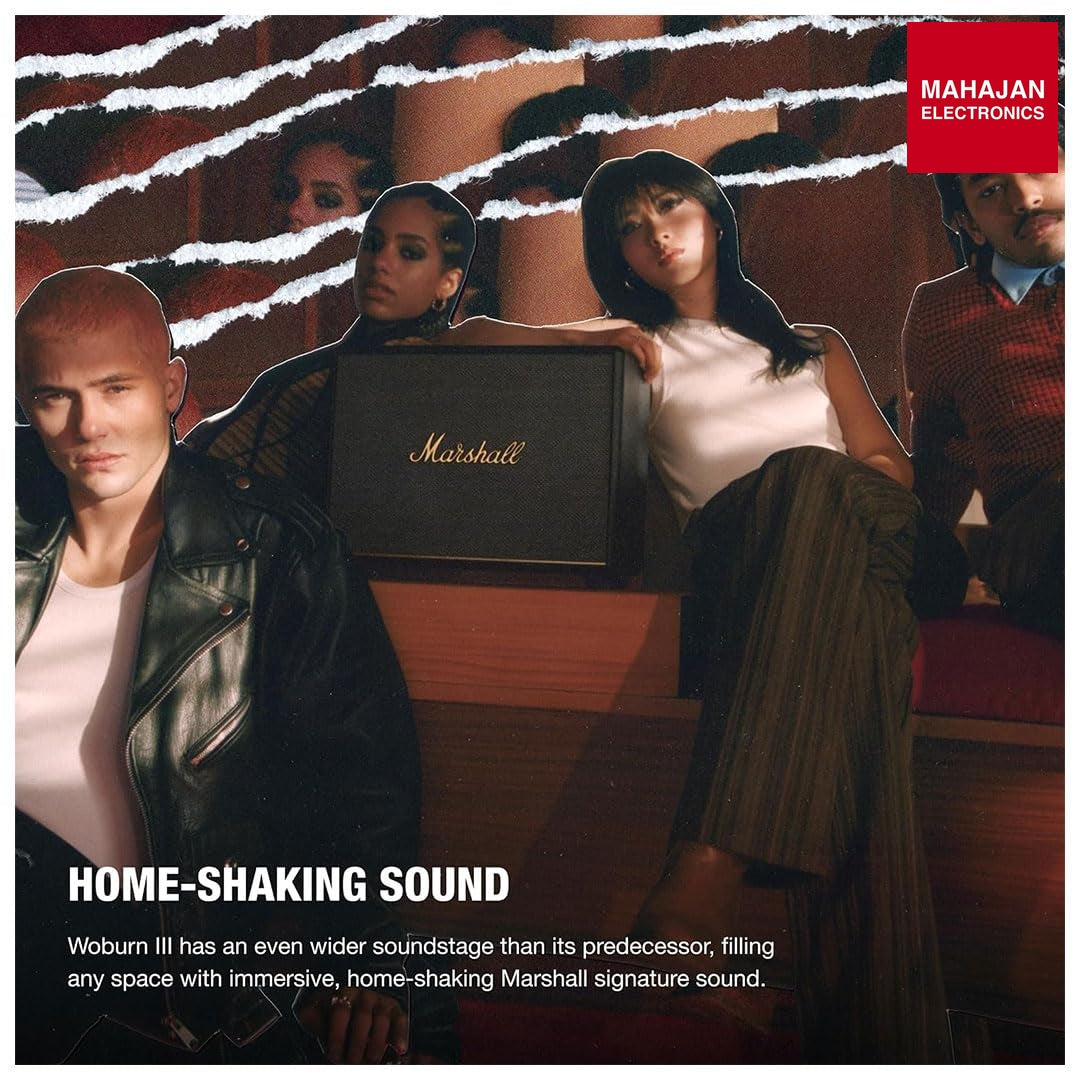 Marshall Woburn III Brown Wired Connectivity Home Speaker with HDMI Input, Bluetooth 5.2 & RCA or 3.5mm Input – Mahajan Electronics Online.
