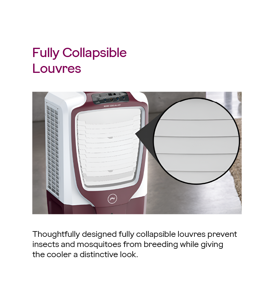 Godrej CL EDGE SCPD 95 DBFN4 WNRD Mechanical 75 Litre Desert Air Cooler Wine Red Mahajan Electronics Online