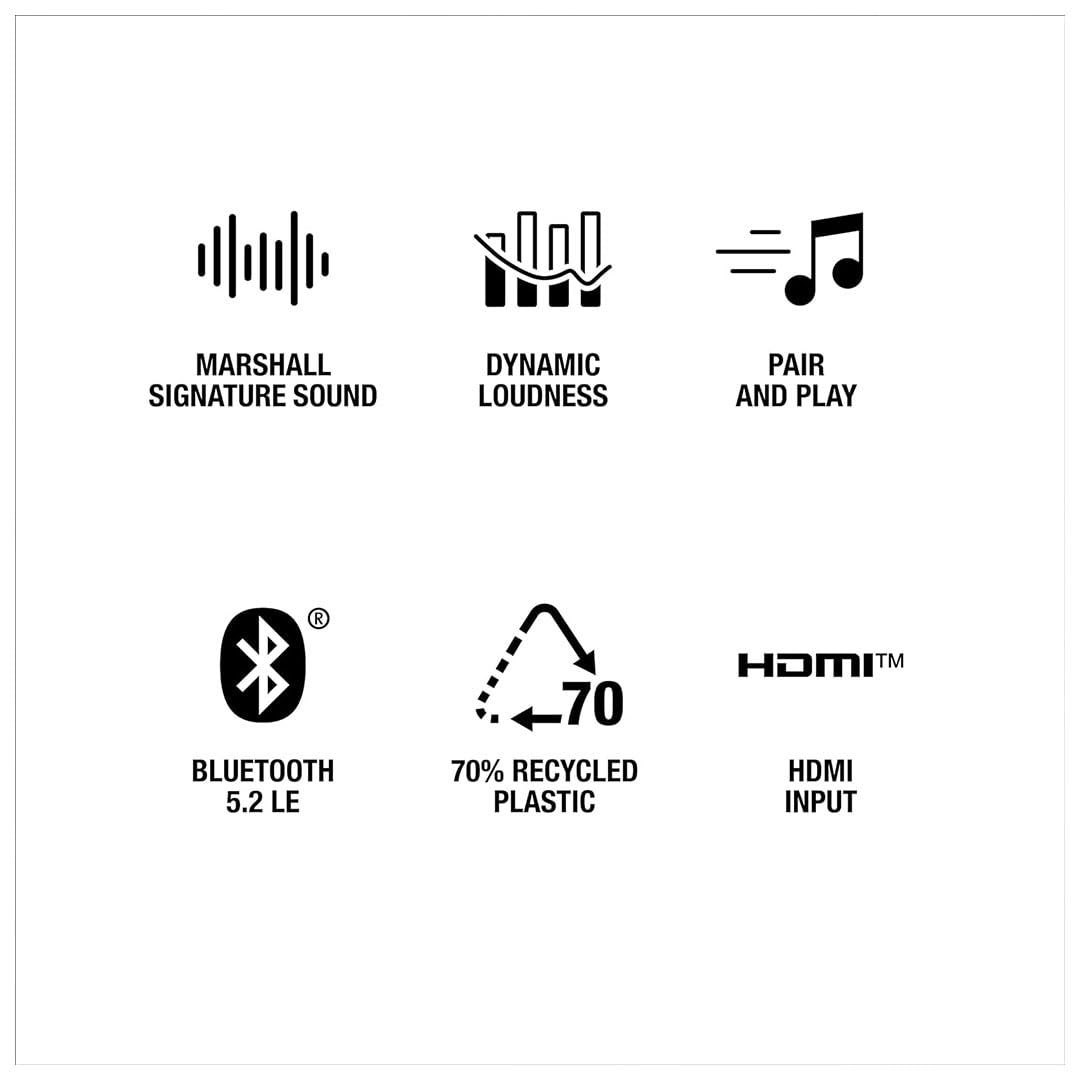 Marshall Woburn III Brown Wired Connectivity Home Speaker with HDMI Input, Bluetooth 5.2 & RCA or 3.5mm Input Mahajan Electronics online