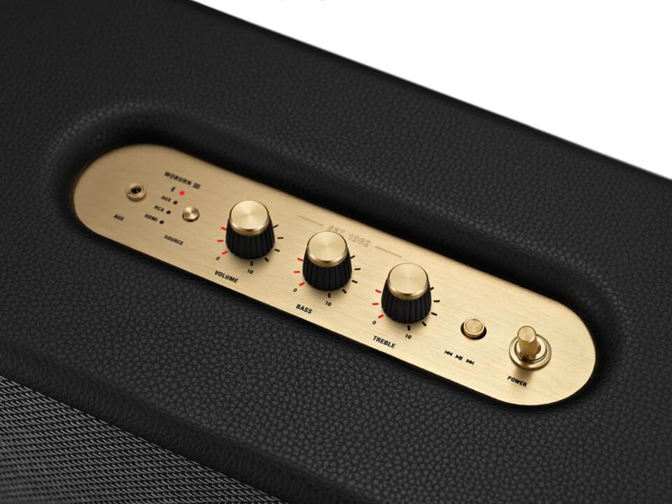 Marshall Woburn III Brown Wired Connectivity Home Speaker with HDMI Input, Bluetooth 5.2 & RCA or 3.5mm Input Mahajan Electronics online