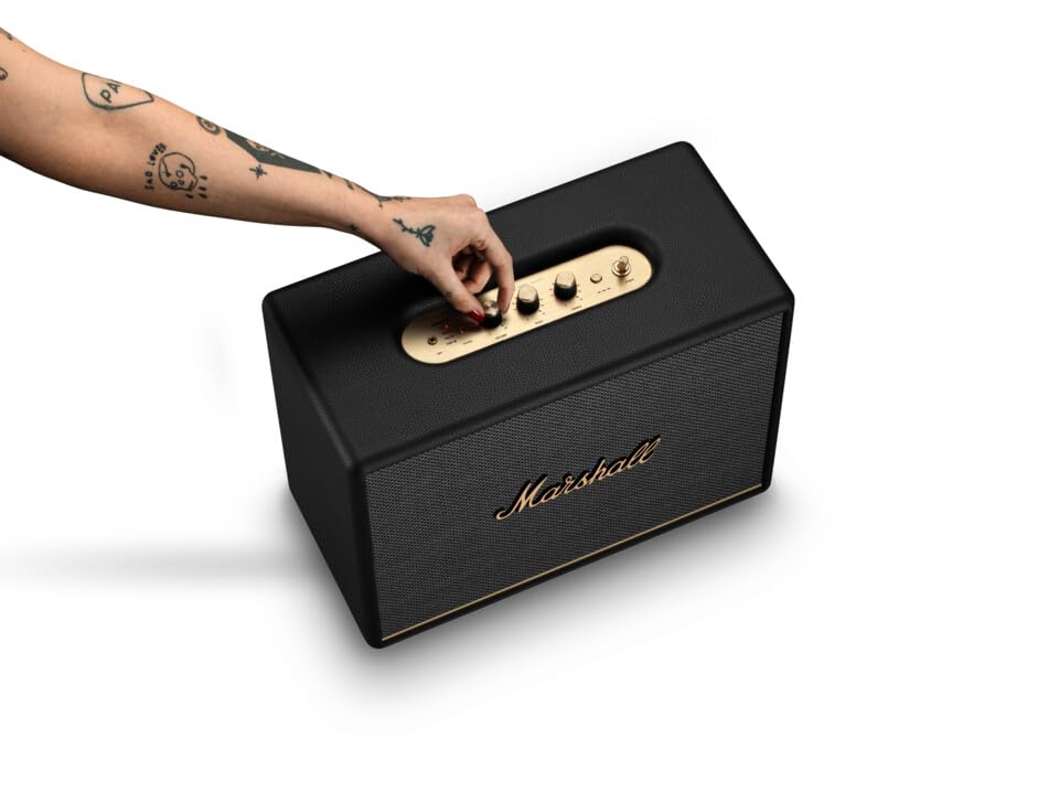 Marshall Woburn III Brown Wired Connectivity Home Speaker with HDMI Input, Bluetooth 5.2 & RCA or 3.5mm Input Mahajan Electronics online