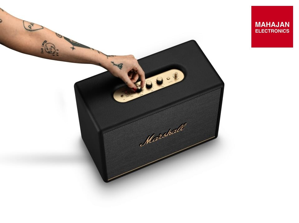 Marshall Woburn III Brown Wired Connectivity Home Speaker with HDMI Input, Bluetooth 5.2 & RCA or 3.5mm Input – Mahajan Electronics Online.