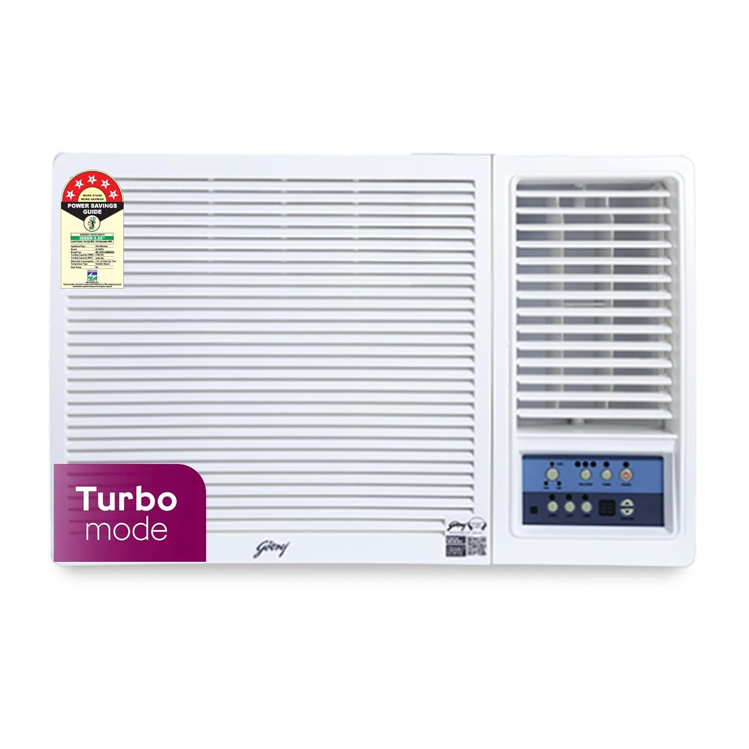 Godrej WIC 18UTC5 WWA 1.5 Ton 5 Star, Turbo Mode, Smart Diagnosis, Pure Air Filter, Anti-Freeze Thermostat, Anti Corrosive Blue Fin Coating, Inverter Window AC (Copper, AC 1.5T , White) mahajan electronics online