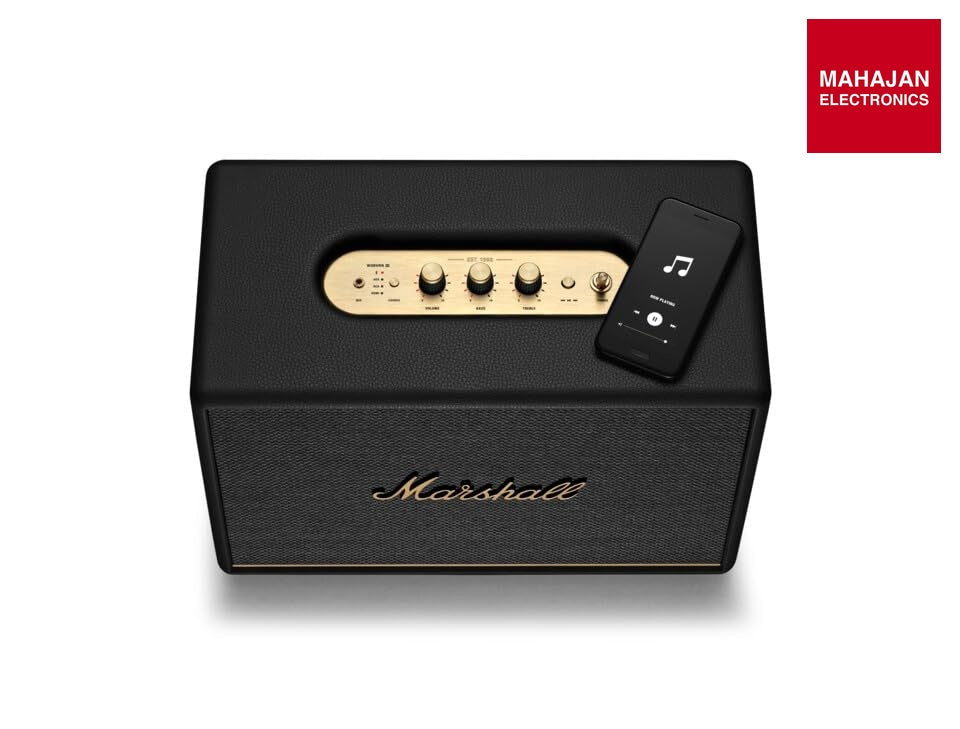Marshall Woburn III Brown Wired Connectivity Home Speaker with HDMI Input, Bluetooth 5.2 & RCA or 3.5mm Input – Mahajan Electronics Online.