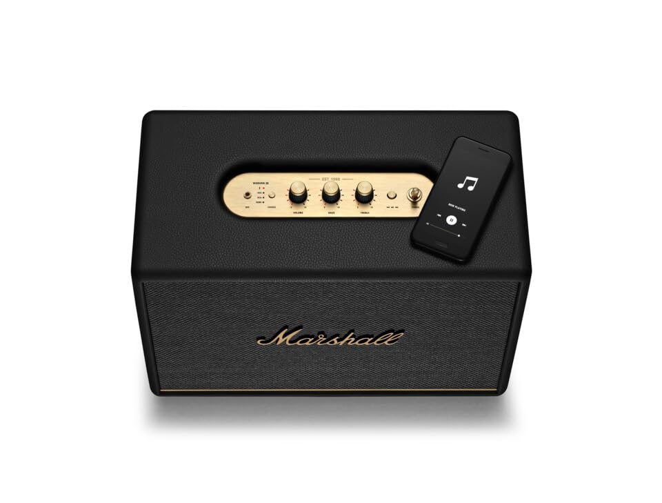 Marshall Woburn III Brown Wired Connectivity Home Speaker with HDMI Input, Bluetooth 5.2 & RCA or 3.5mm Input Mahajan Electronics online