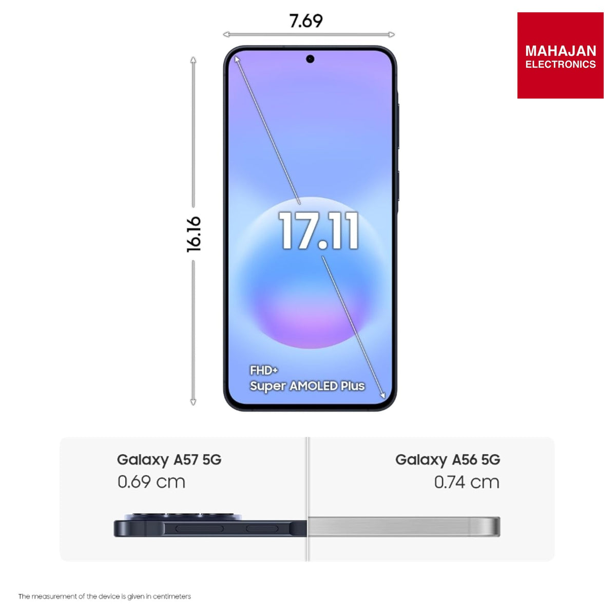 Samsung Galaxy A57 5G (Awesome Navy, 8GB RAM, 256GB Storage), Agentic AI, Triple Camera with Nightography Video, 2 Days Battery Life, 6 Gen OS Upgrades, IP68, – Mahajan Electronics Online.