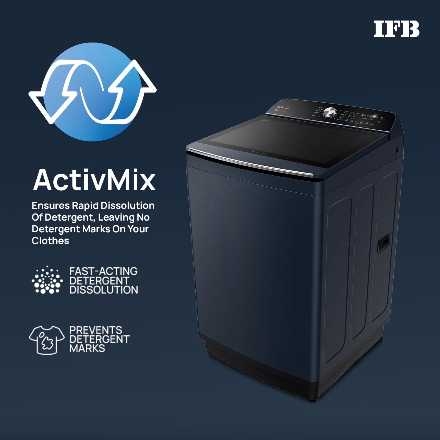 IFB TL111RB2SN 11 Kg 5 Star with DeepClean® Technology, AI Powered, Fully Automatic Top Load Washing Machine (2025 Model, PowerSteam®, Inbuilt Heater, 5D Wash, Aqua Energie, Royal Blue)