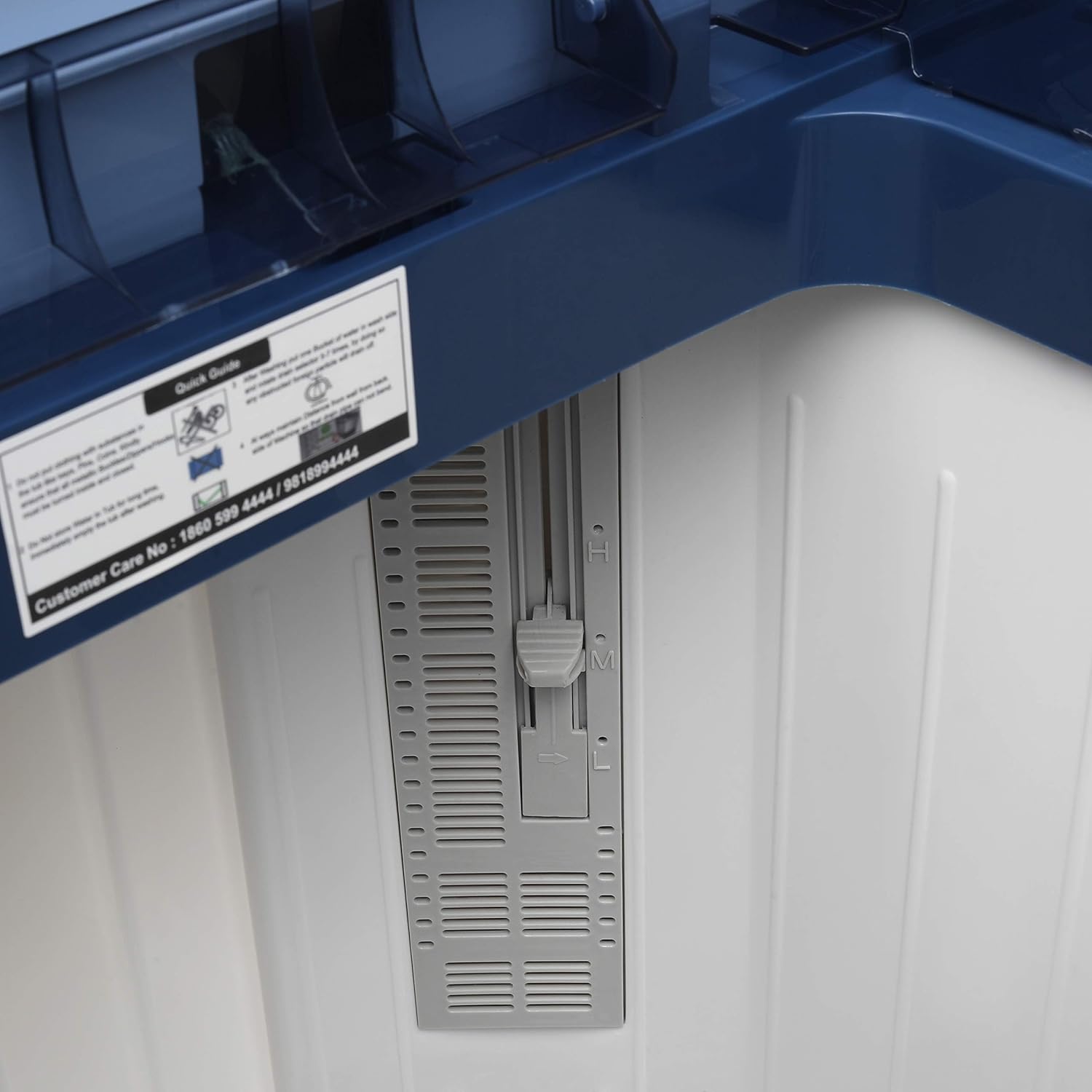 Voltas Beko WTT80DBLT 8 Kg Semi-Automatic Top Load Washing Machine | Double Waterfall | Soft Close Lid | Dual Cassette Filter | 1300 RPM Fast Dry | Sky Blue | Mahajan Electronics Voltas Beko