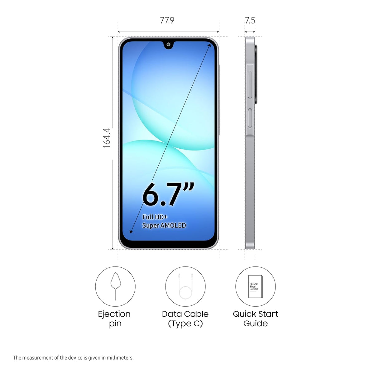 Samsung Galaxy A17 5G (Gray, 8GB RAM, 128GB Storage) | 50 MP No Shake Camera | Gemini Live | Circle to Search | Super AMOLED | Corning Gorilla Glass Victus | 7.5mm Sleek | AI Mahajan Electronics Online