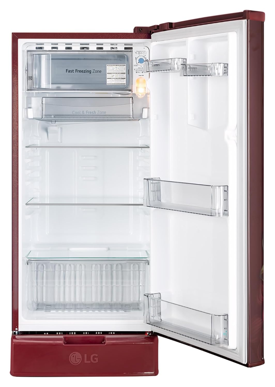 LG GLD1925XORK 185 L, 2 Star, Direct Cool Single Door Refrigerator ( Ruby Klase, Base stand with Drawer, Fit Max Chiller Tray, Works Without Stabilizer, 2026 Model) Mahajan Electronics Online