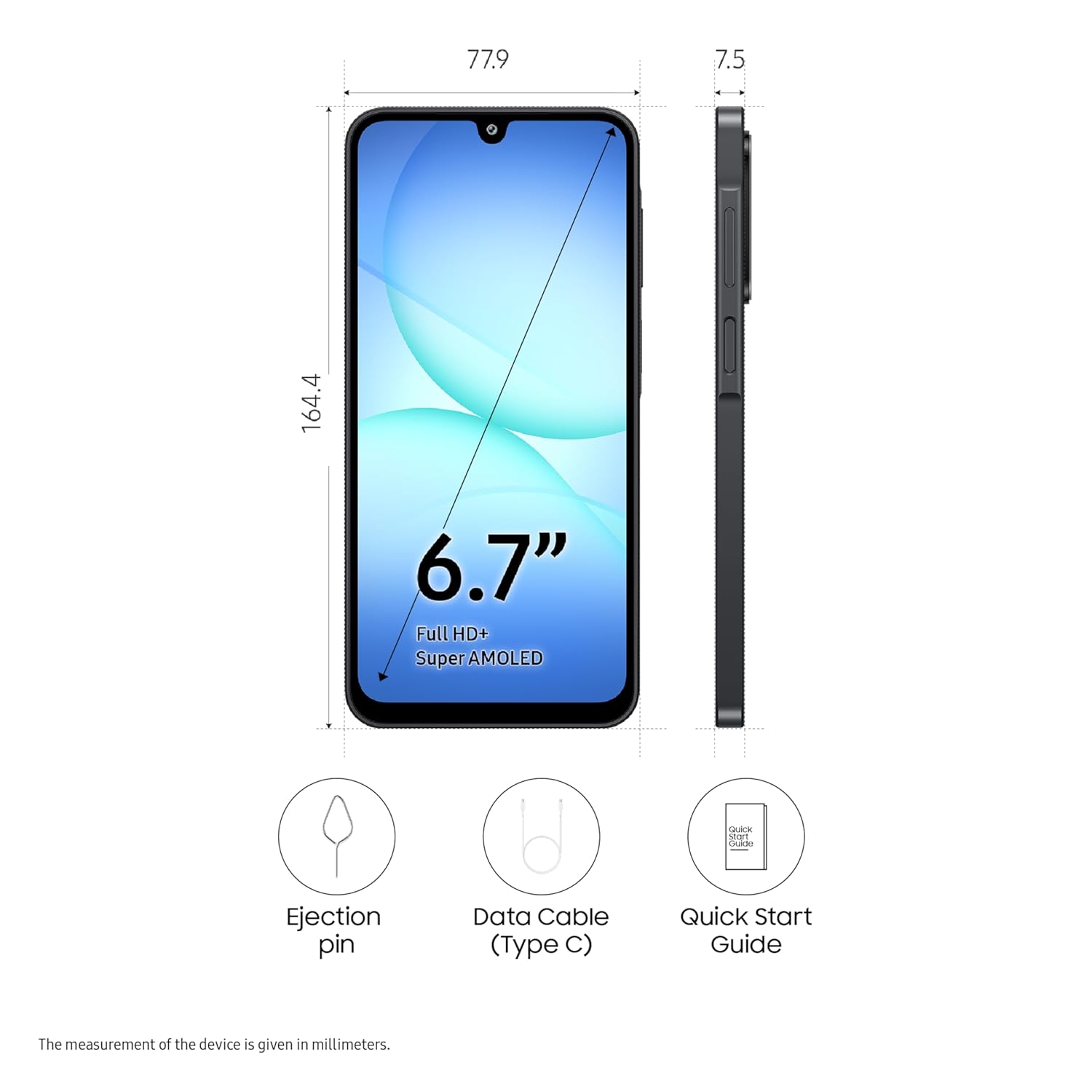 Samsung Galaxy A17 5G (Black, 6GB RAM, 128GB Storage) | 50 MP No Shake Camera | Gemini Live | Circle to Search | Super AMOLED | Corning Gorilla Glass Victus | 7.5mm Sleek | AI Mahajan Electronics Online