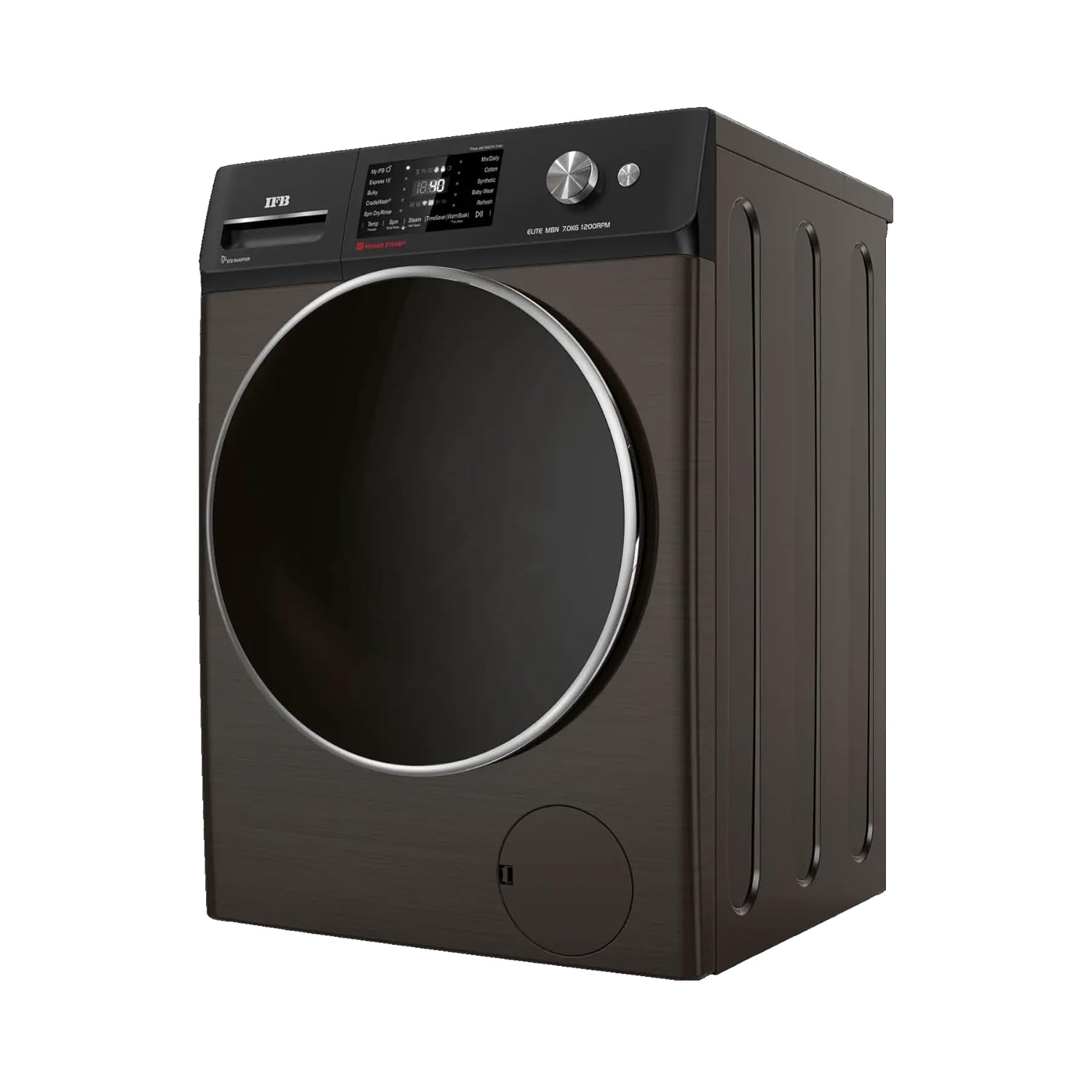 IFB ELITE MBN 7012HK 7 Kg 5 Star Fully Automatic Front Load Washing Machine – AI Technology, Power Steam®, Wi-Fi Enabled, Mocha Hairline Finish