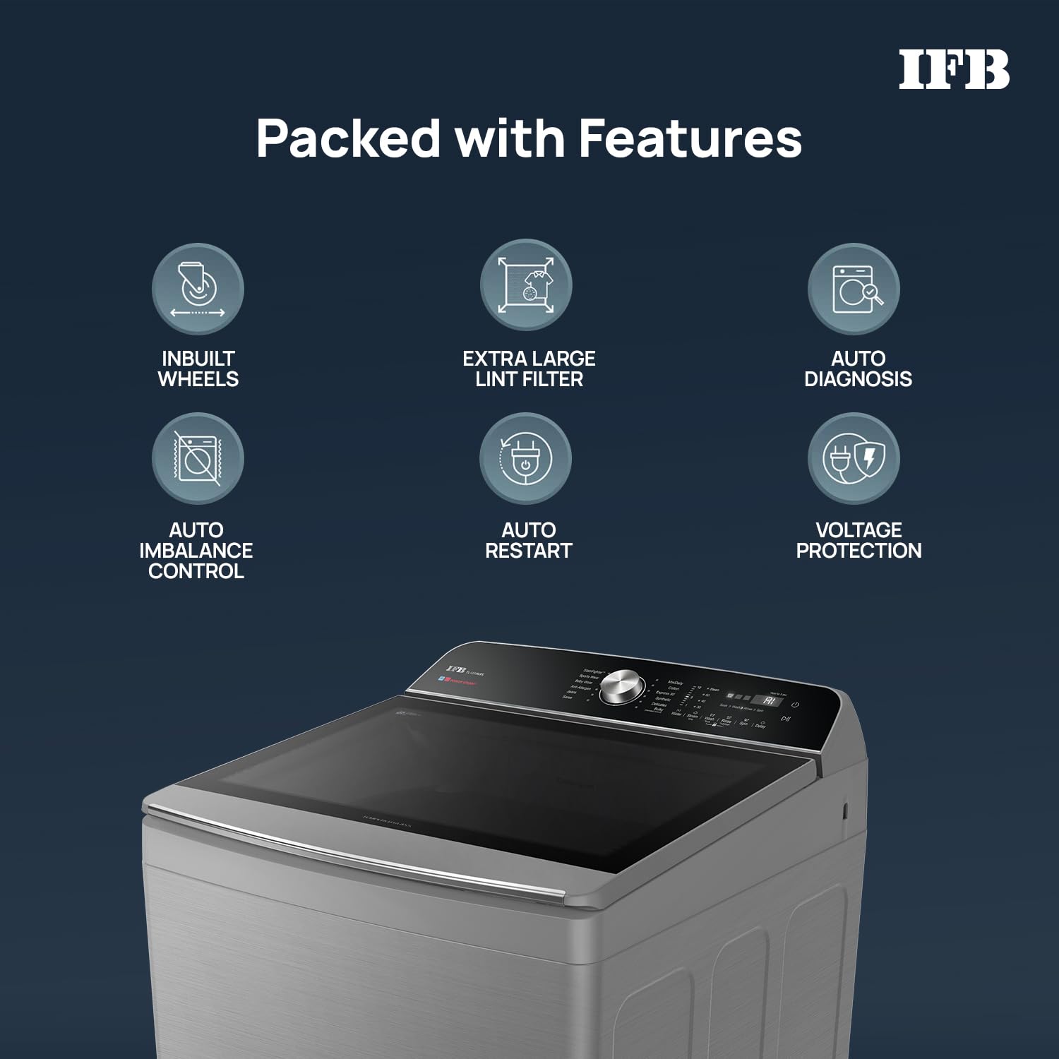 IFB TL111IN3SN 11 Kg 5 Star with DeepClean® Technology, AI Powered, Fully Automatic Top Load Washing Machine (2025 Model, PowerSteam®, Inbuilt Heater, 5D Wash, Aqua Energie, Inox) Mahajan Electronics Online