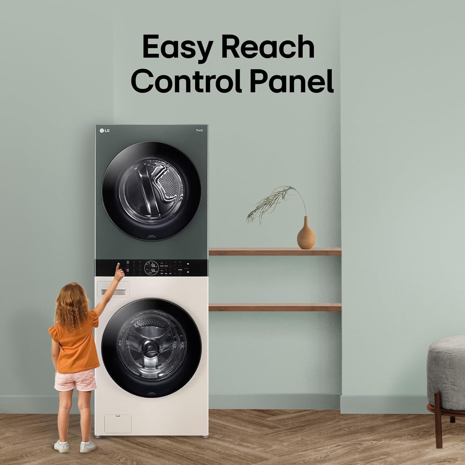 LG FWT1310BG WashTower 13 Kg /10 Kg with AI Direct Drive & DUAL Inverter Heat Pump, Fully Automatic Front Load Washing Machine and Dryer with Wi Fi & Central Control Panel Mahajan Electronics online