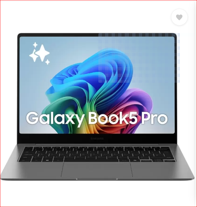 SAMSUNG Galaxy Book5 Pro AI PC Full Metal Chasis Intel Core Ultra5 226V - (16 GB/512 GB SSD/Windows 11 Home) NP940XHA Thin and Light Laptop (14 Inch, Gray, 1.23 Kg, With MS Office)
