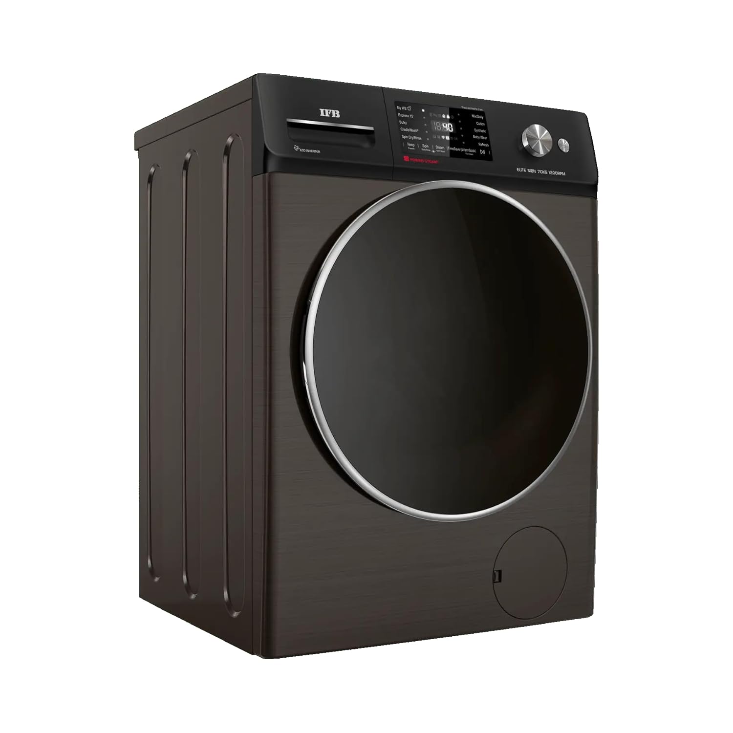 IFB ELITE MBN 7012HK 7 Kg 5 Star Fully Automatic Front Load Washing Machine – AI Technology, Power Steam®, Wi-Fi Enabled, Mocha Hairline Finish