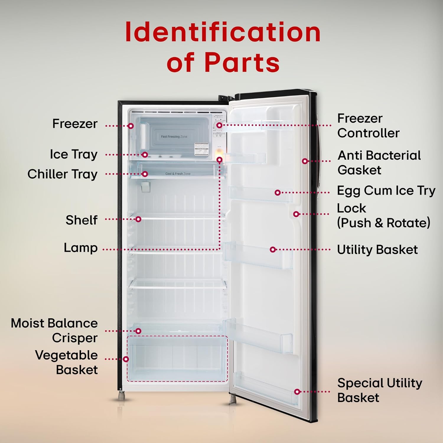 LG GLD2736YBES 261L 2 Star Direct Cool Single Door Refrigerator | Smart Inverter | Ebony Sheen | Mahajan Electronics Delhi NCR | Buy Online at Mahajan Electronics Delhi NCR