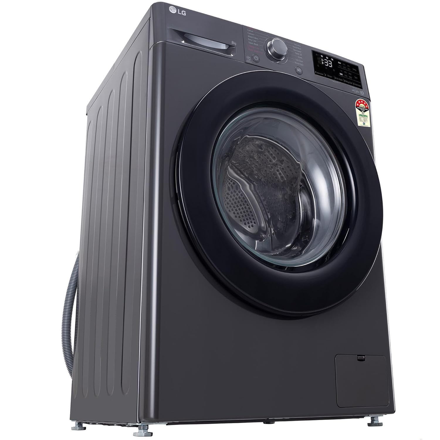 LG FHP1208Z3M 8 Kg, 5 Star, AI Direct Drive Technology, Steam & 6 Motion DD Fully-Automatic Front Load Washing Machine ( Intelligent & Convenient Fabric Care, Allergy Care, Middle Black) Mahajan Electronics Online