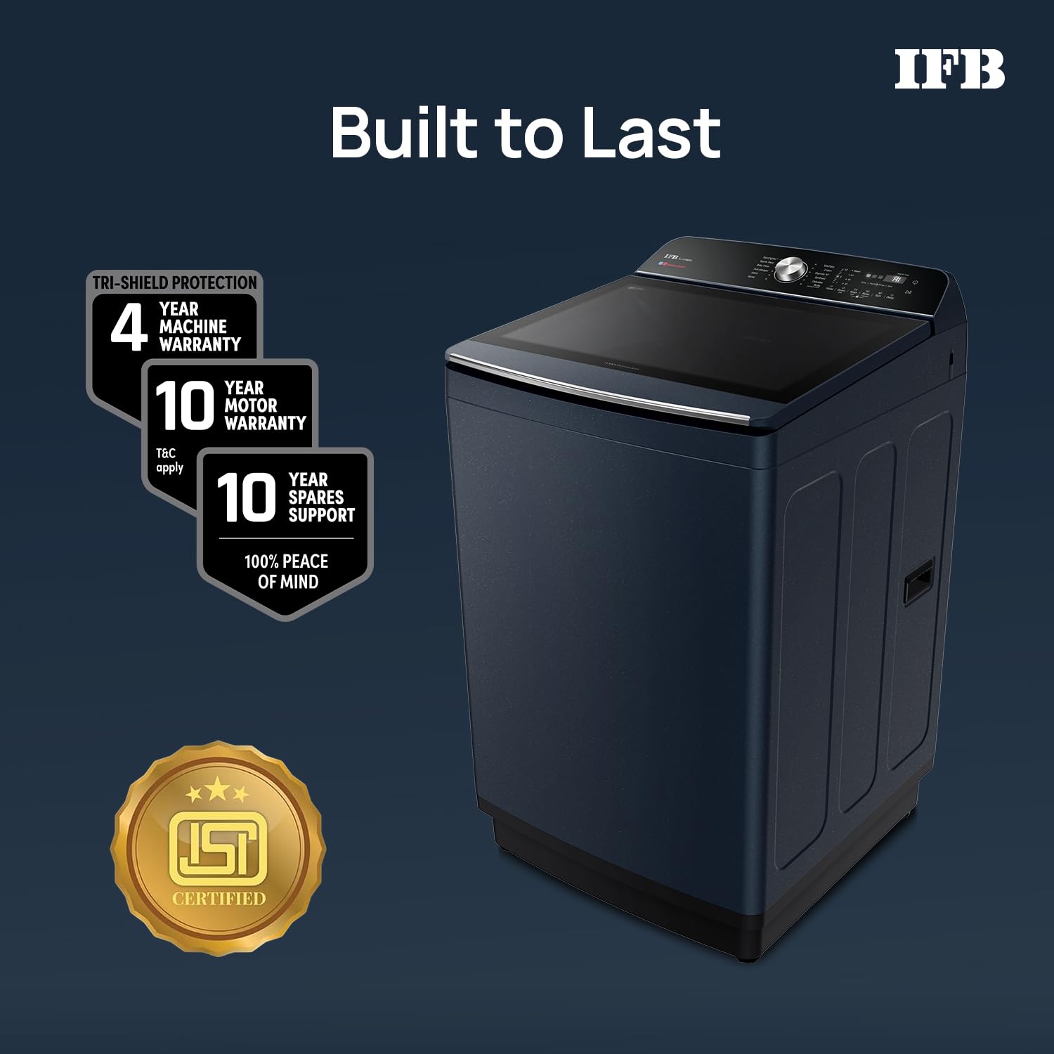 IFB TL111RB2SN 11 Kg 5 Star with DeepClean® Technology, AI Powered, Fully Automatic Top Load Washing Machine (2025 Model, PowerSteam®, Inbuilt Heater, 5D Wash, Aqua Energie, Royal Blue)