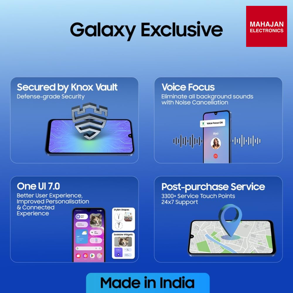 Samsung Galaxy A17 5G (Black, 8GB RAM, 256GB Storage) | 50 MP No Shake Camera | Gemini Live | Circle to Search | Super AMOLED | Corning Gorilla Glass Victus | 7.5mm Sleek | AI | Without Adapter – Mahajan Electronics Online.