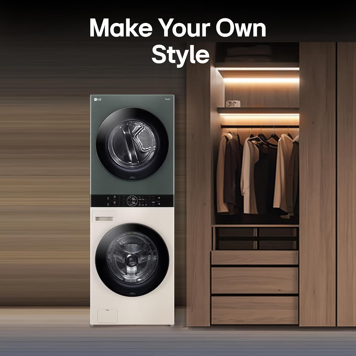 LG FWT1310BG WashTower 13 Kg /10 Kg with AI Direct Drive & DUAL Inverter Heat Pump, Fully Automatic Front Load Washing Machine and Dryer with Wi Fi & Central Control Panel Mahajan Electronics online