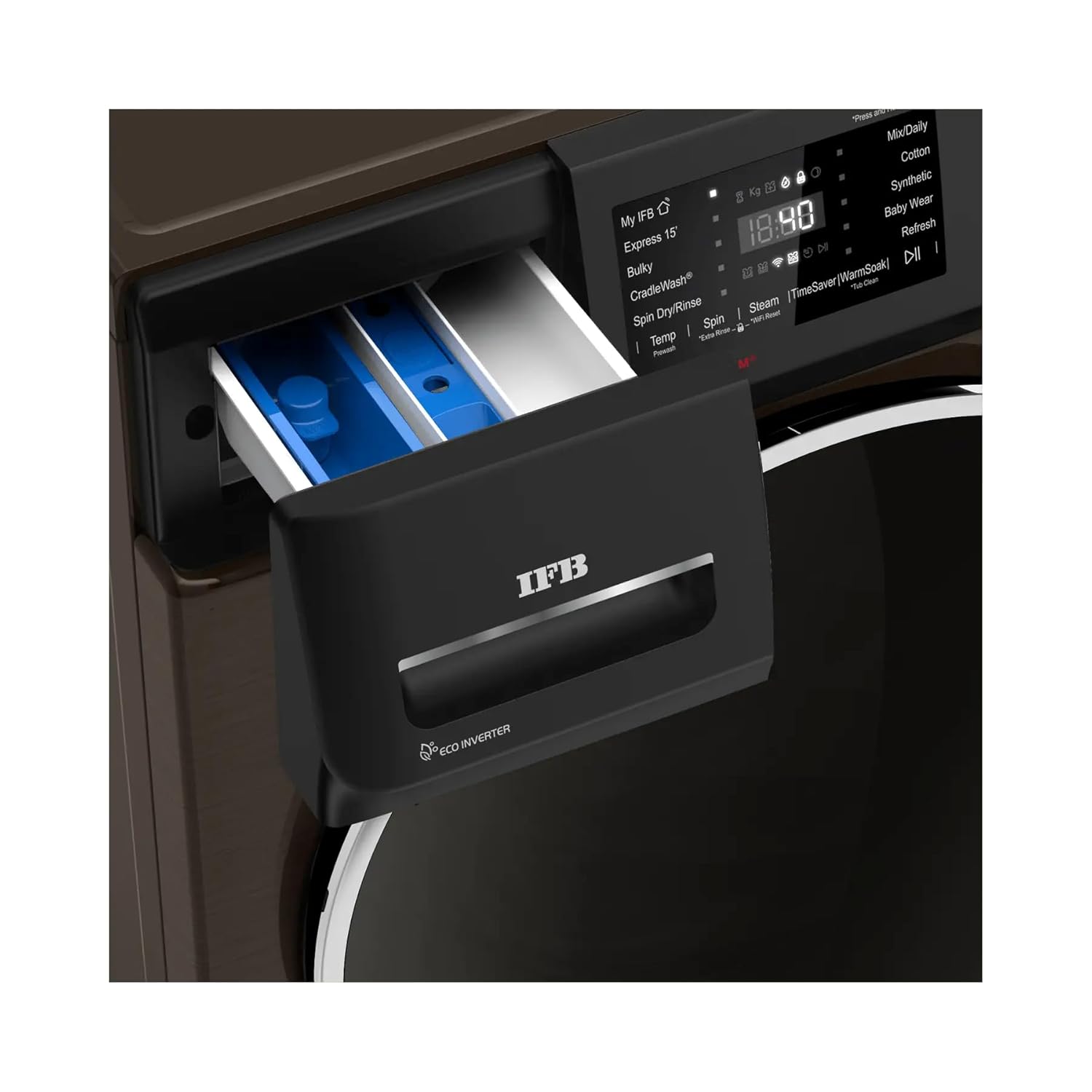 IFB ELITE MBN 7012HK 7 Kg 5 Star Fully Automatic Front Load Washing Machine – AI Technology, Power Steam®, Wi-Fi Enabled, Mocha Hairline Finish