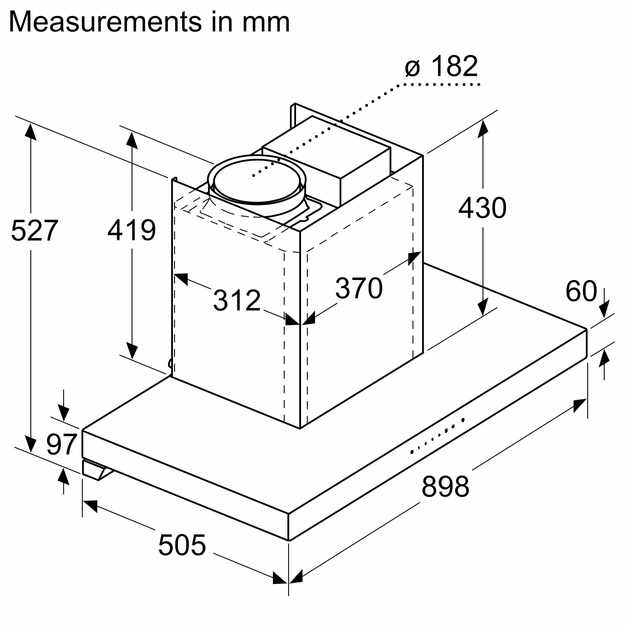 BOSCH DWBA98H60I Auto Clean Wall Mounted Black 950 CMH Chimney Mahajan Electronics online