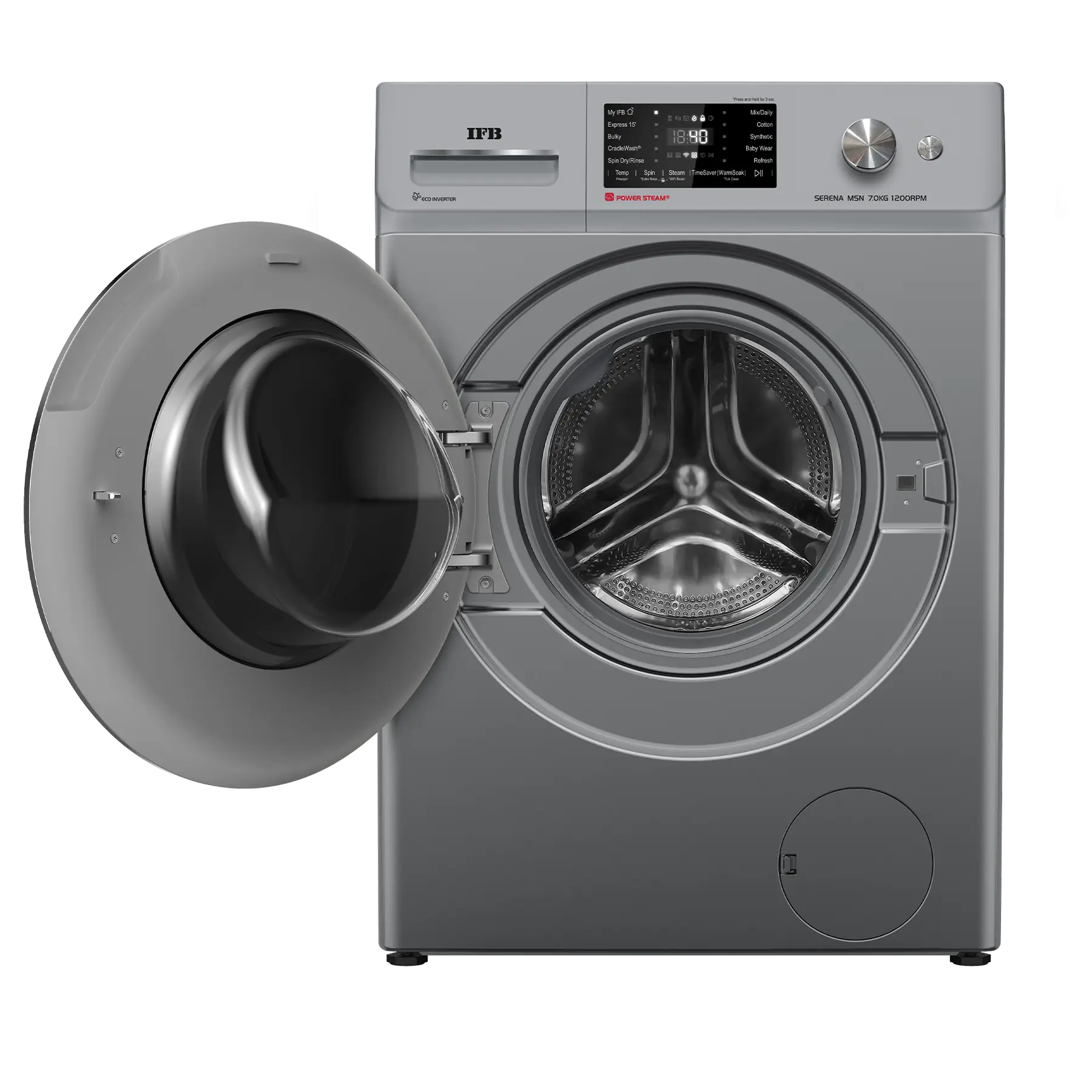 IFB Serena MSN 7012K CMS Front Load Washing Machine 7 Kg | 1200 rpm | Metallic Silver Mahajan Electronics online