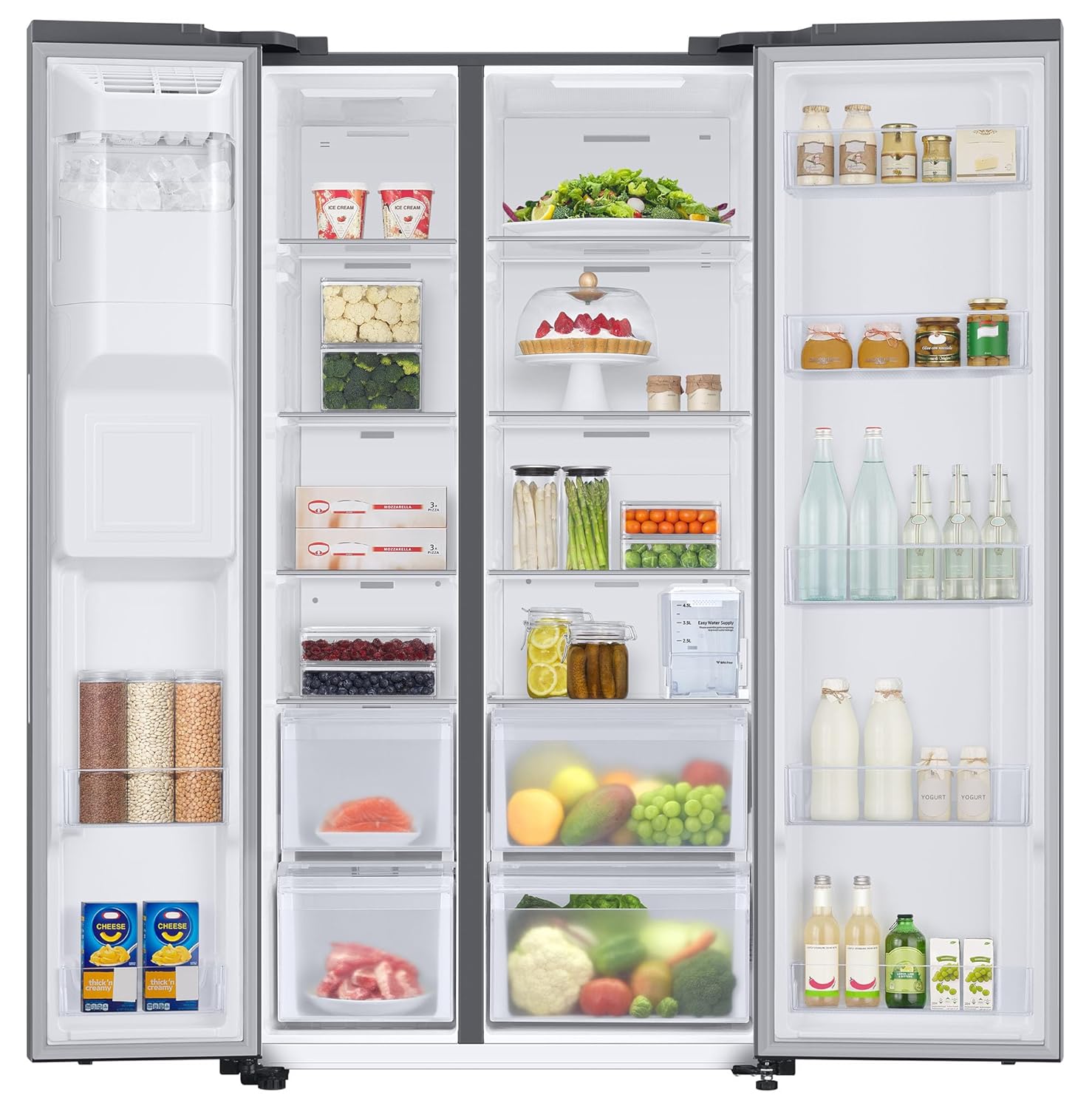 Samsung RS78CG8543S9HL 633 L, 3 Star, Frost Free, Double Door, Convertible 5-in-1 Digital Inverter, Side By Side Refrigerator with AI, WiFi & Water & Ice Dispenser ( Silver, Refined Inox) Mahajan Electronics online