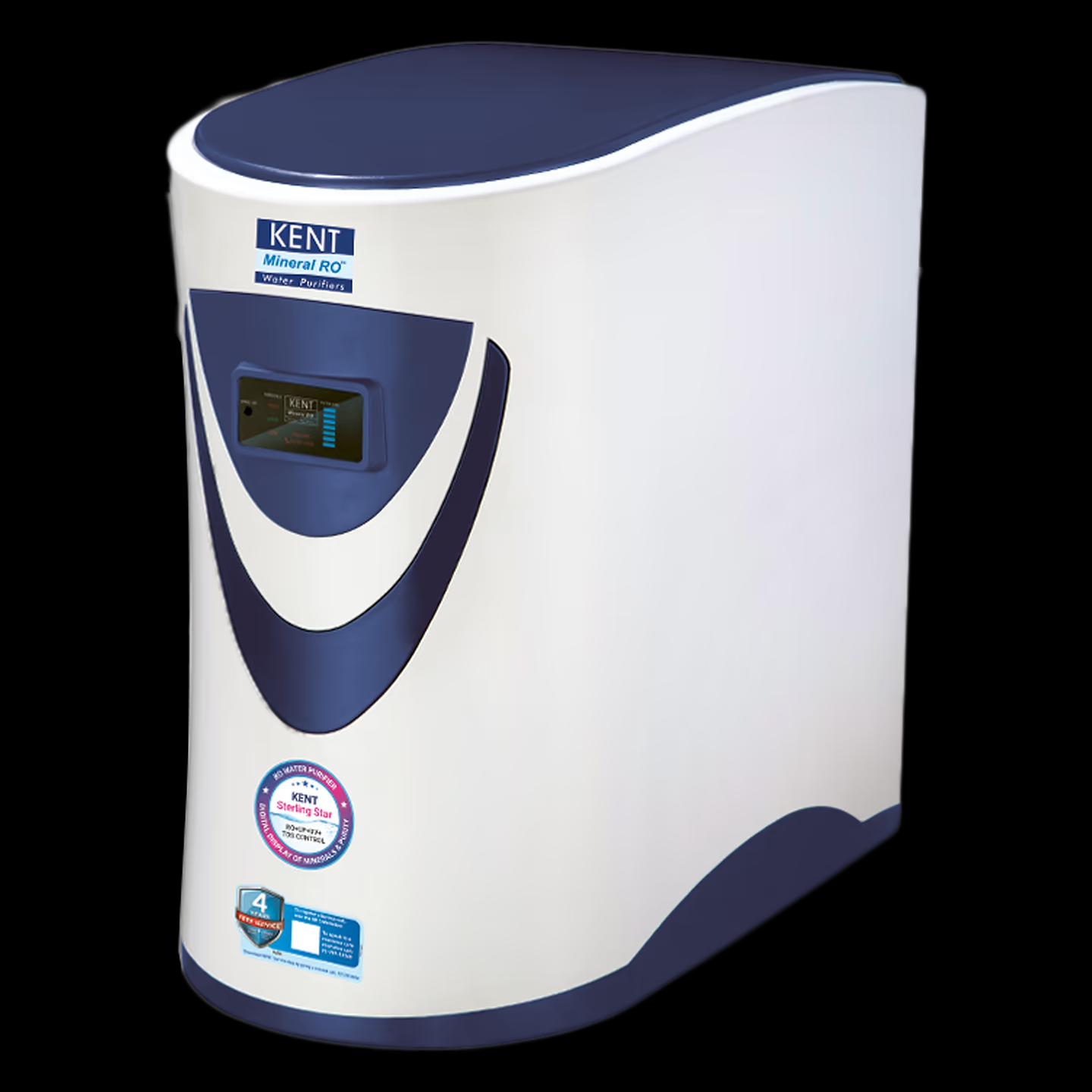 KENT Sterling Star Under the Counter RO Water Purifier | RO+UV+UF+Alkaline+Copper+TDS Control | 4 Years Free Service | ISI Marked | 6L Tank | 20 LPH | Digital Display of Purity | White - Mahajan Electronics Online