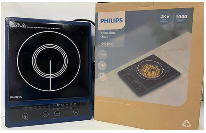 Philips HD4944 1500W Induction Cooktop Push Button Controls 4KV Su