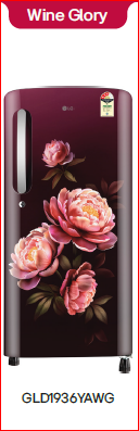 LG GLD1936YAWG 185 L 3 Star Direct-Cool Single Door Refrigerator ( Wine Glory, Fast Ice Making, Gross Volume 190 Litre) Mahajan Electronics Online