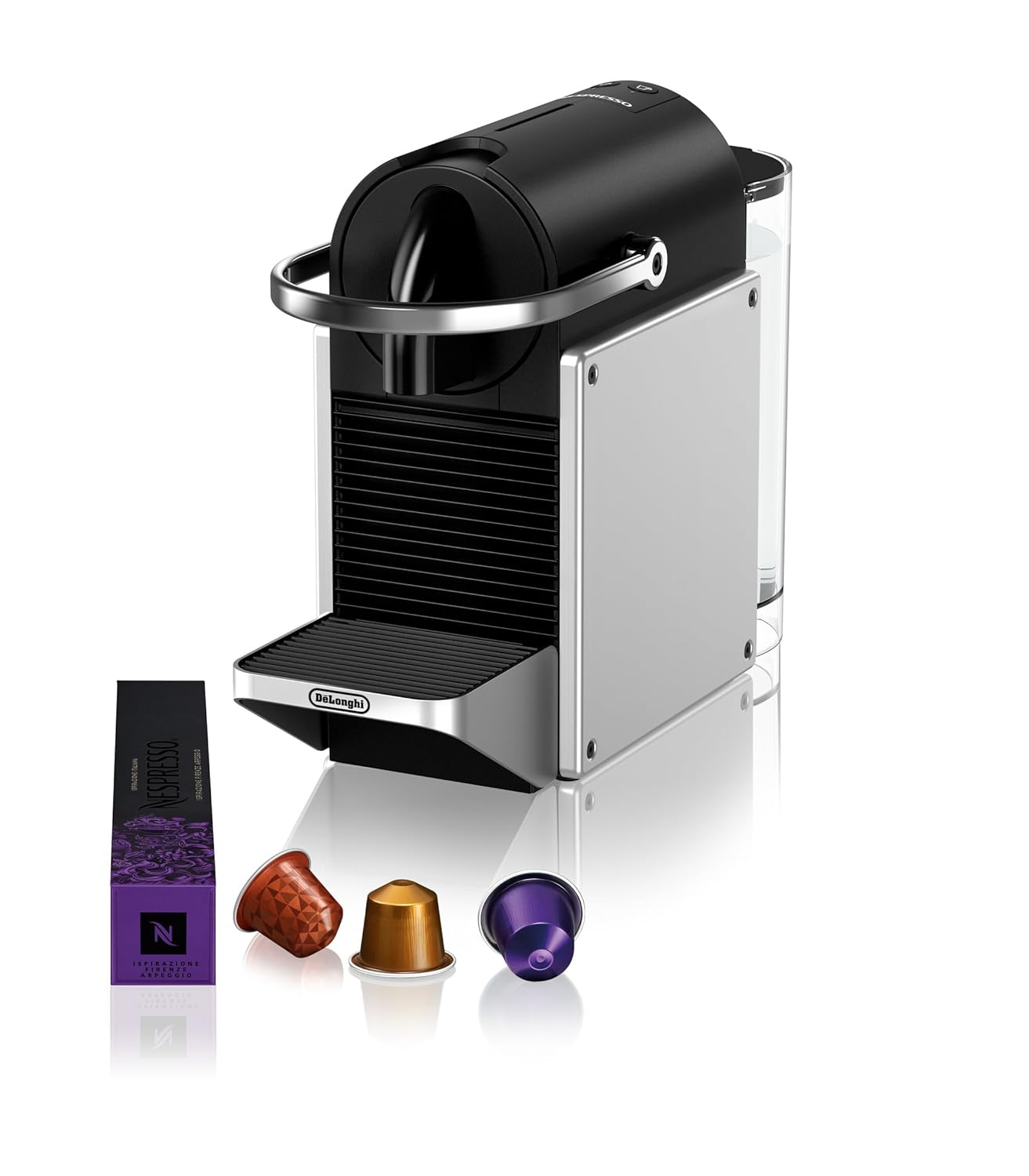 Nespresso Pixie EN127.S Espresso Maker | 19-Bar Pump | 25 s Heat-Up | Compact Design | Electric Silver | Mahajan Electronics Delhi NCR Mahajan Electronics Online