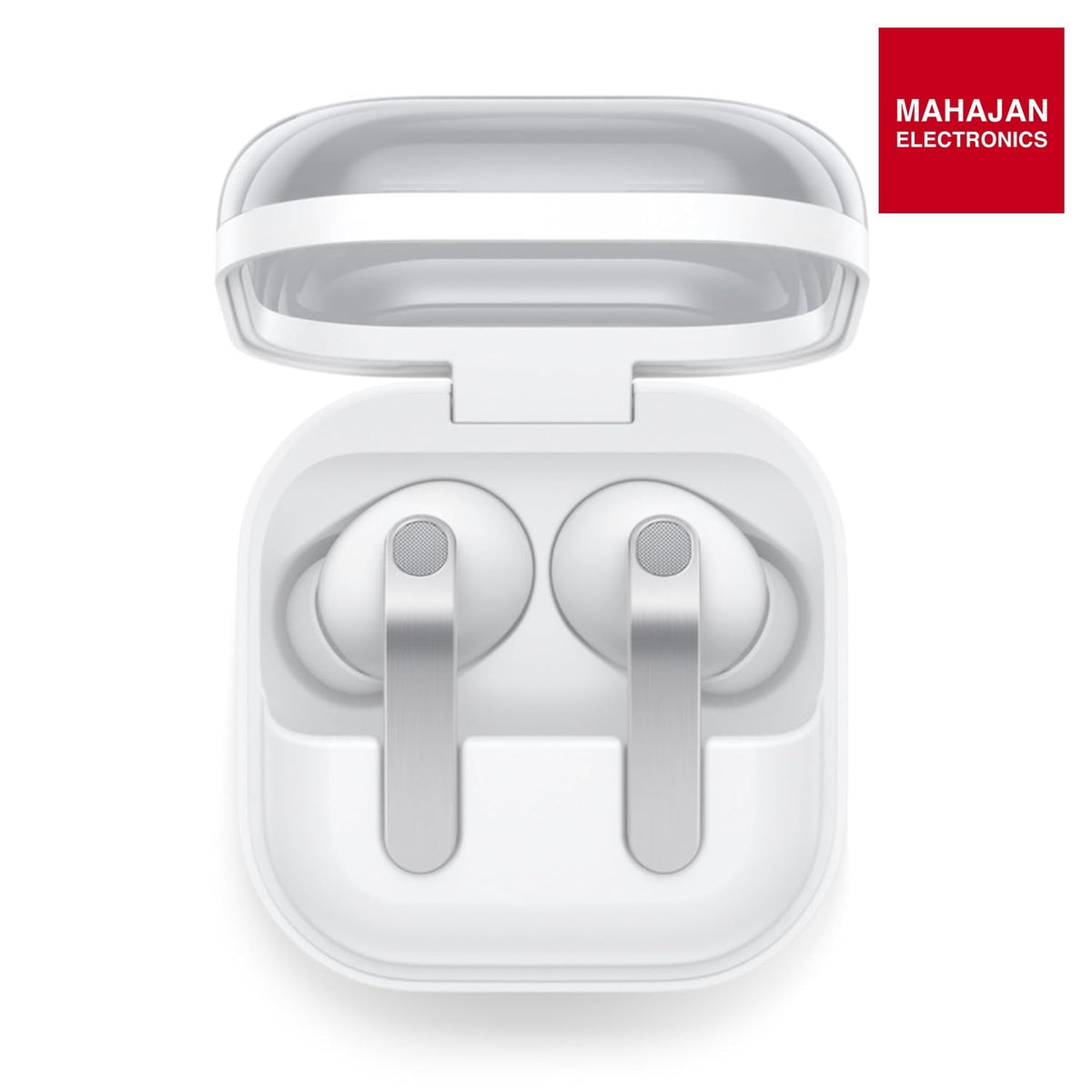 Samsung Galaxy Buds4 Pro (White) in-Ear Wireless Earbuds with Hi-Fi Audio | Adaptive ANC 2.0 and EQ 2.0 | 2-Way Speaker | 360-Audio | Voice Detect | Live Translation | Head Gesture | IP57 – Mahajan Electronics Online.