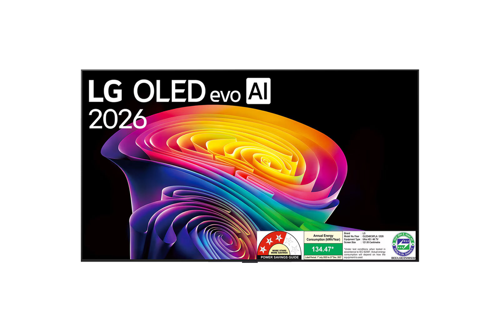 LG OLED48C6PLA 121 cm (48) LG OLED evo AI 4K Smart TV with α11 AI Processor Gen3, with Dolby Vision & Atmos 2026 LG