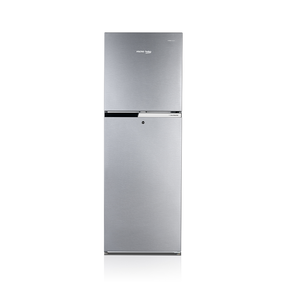 Voltas Beko RFF270C/WPXIR0I0000GD 230L 3 Star Frost Free Double Door Refrigerator | Inverter Compressor, NeoFrost Dual Cooling, StoreFresh+ Crisper – Brushed Silver | 2026 Model mahajan electronics online