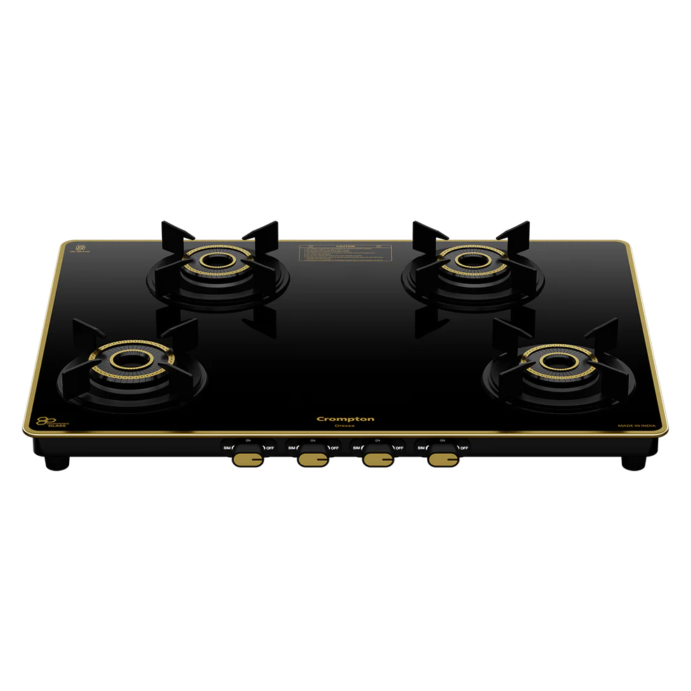 Crompton Oressa CKT-ORR704-MSB 4 Burner 70 cm Slim Glass Cooktop Mahajan Electronics Online