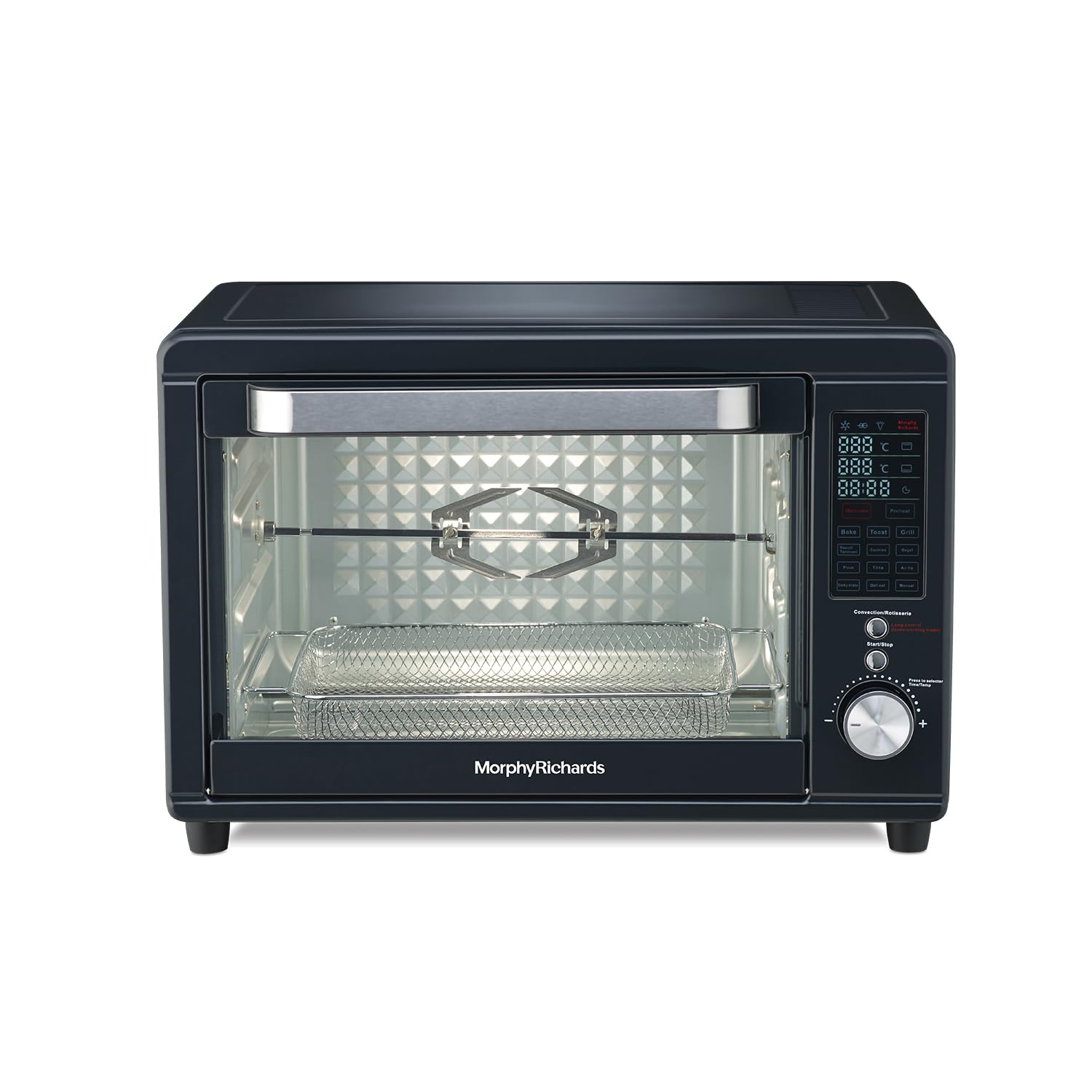 Morphy Richards 40RCAD Digi with Air Fryer Digital Otg Oven For Kitchen|40 Litre Oven Toaster Griller W/ 13 Preset Menu|Rotisserie,Convection W/In-Built Air-Fryer & Dehydrator Function|2-Yr Warranty By Brand|Deep Blue-2000W Mahajan Electronics Online