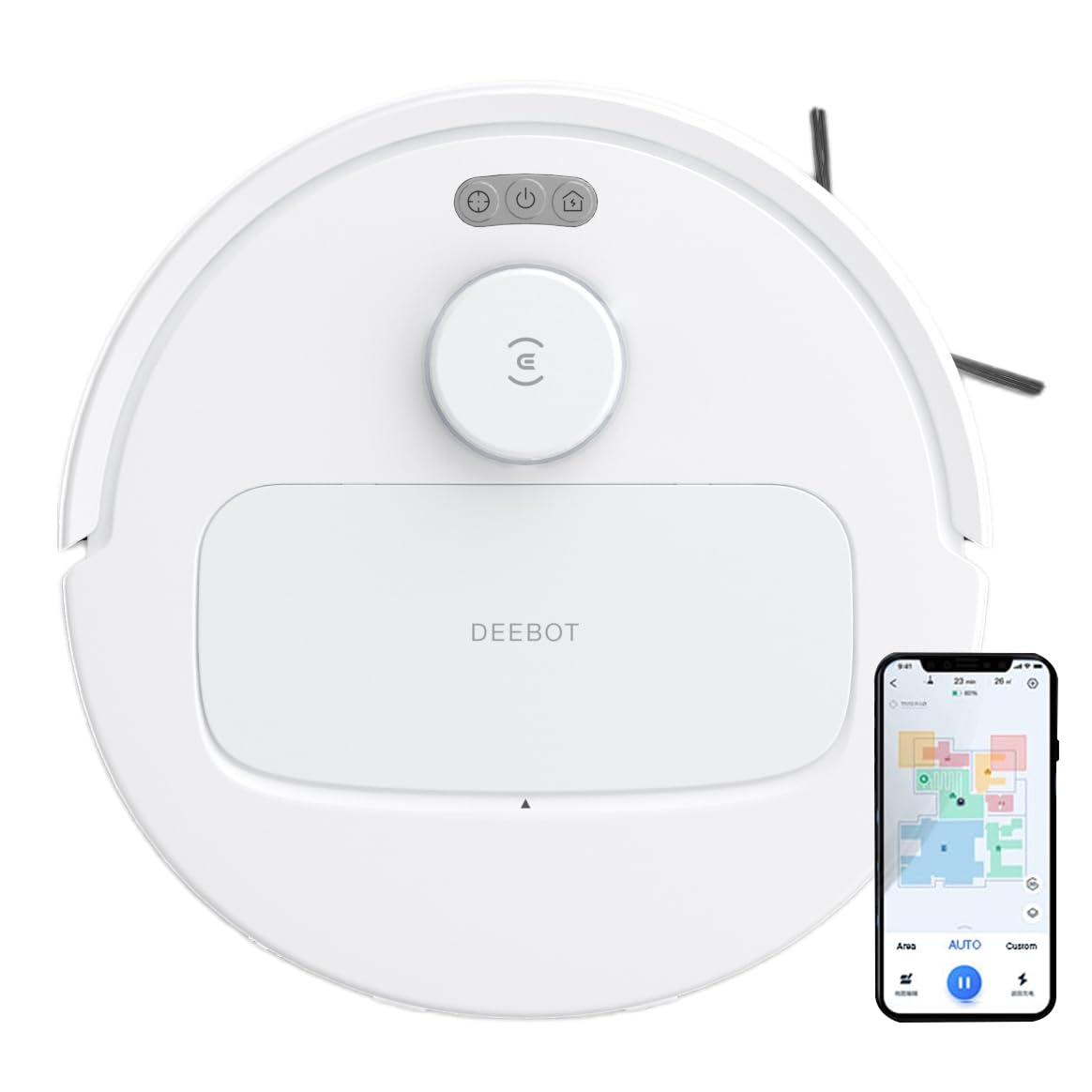 ECOVACS DEEBOT N30 White 2 in 1 Robot Vacuum Cleaner & Mop, 2025 New Launch, 10000 Pa Suction, 5200mAh Battery, Covers 3500+ Sq ft in Single Charge, Zero Tangle 2.0 Technology, Advanced TrueMapping Mahajan Electronics Online