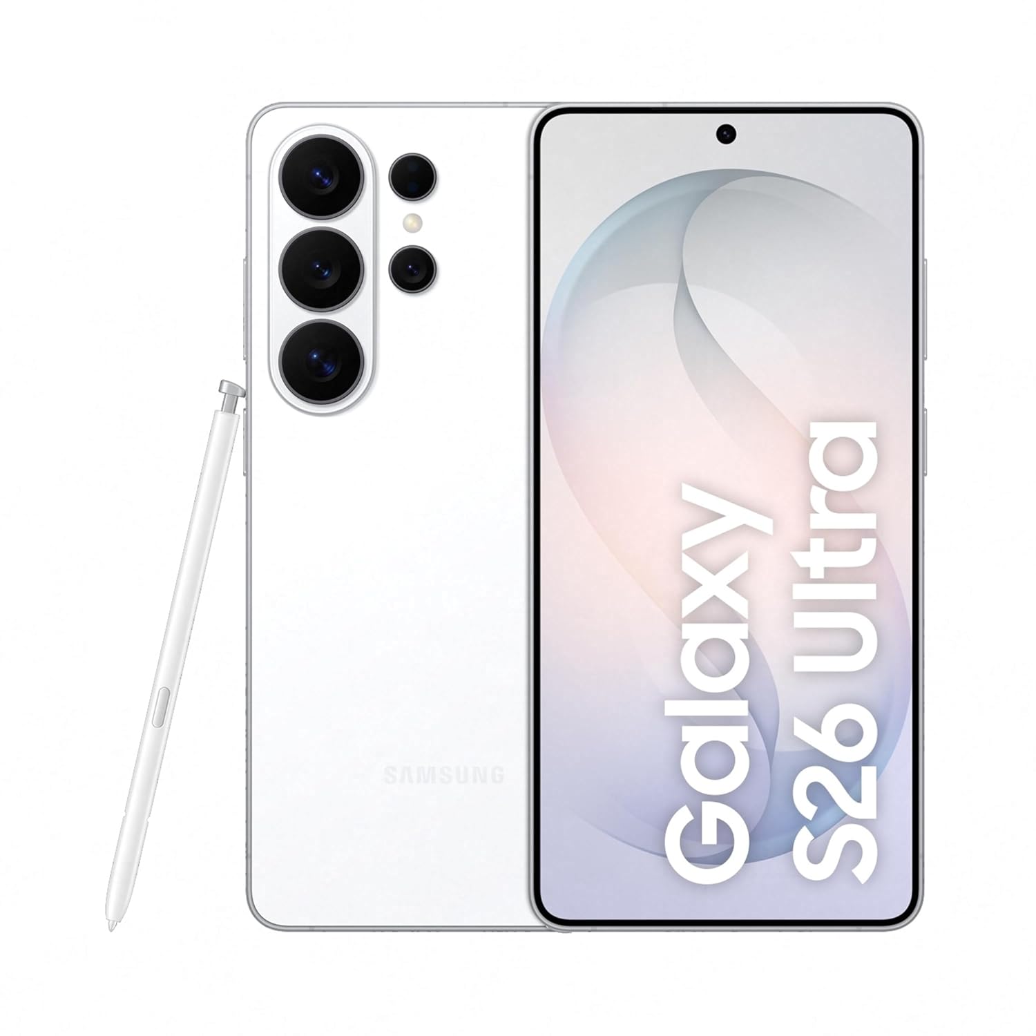 Samsung Galaxy S26 Ultra 5G (White, 12GB RAM, 256GB Storage) with Built-in Privacy Display, AI Phone, Photo Assist, Creative Studio, 200MP Camera, 5000mAh Battery and Snapdragon 8 Elite Gen 5 Mahajan Electronics Online