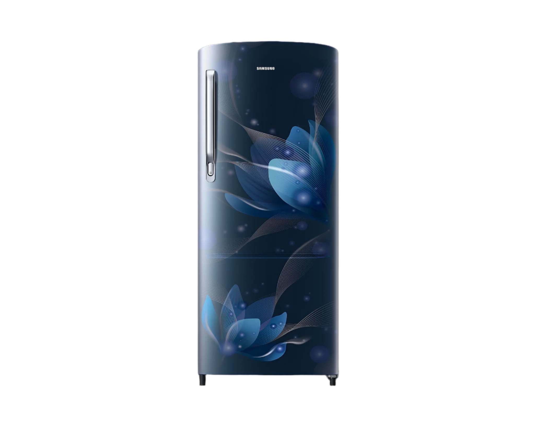 Samsung 184L 2 Star Digital Inverter Direct-Cool Single Door Refrigerator(RR20C2712U8/NL,Blooming Saffron Blue) - Mahajan Electronics Online