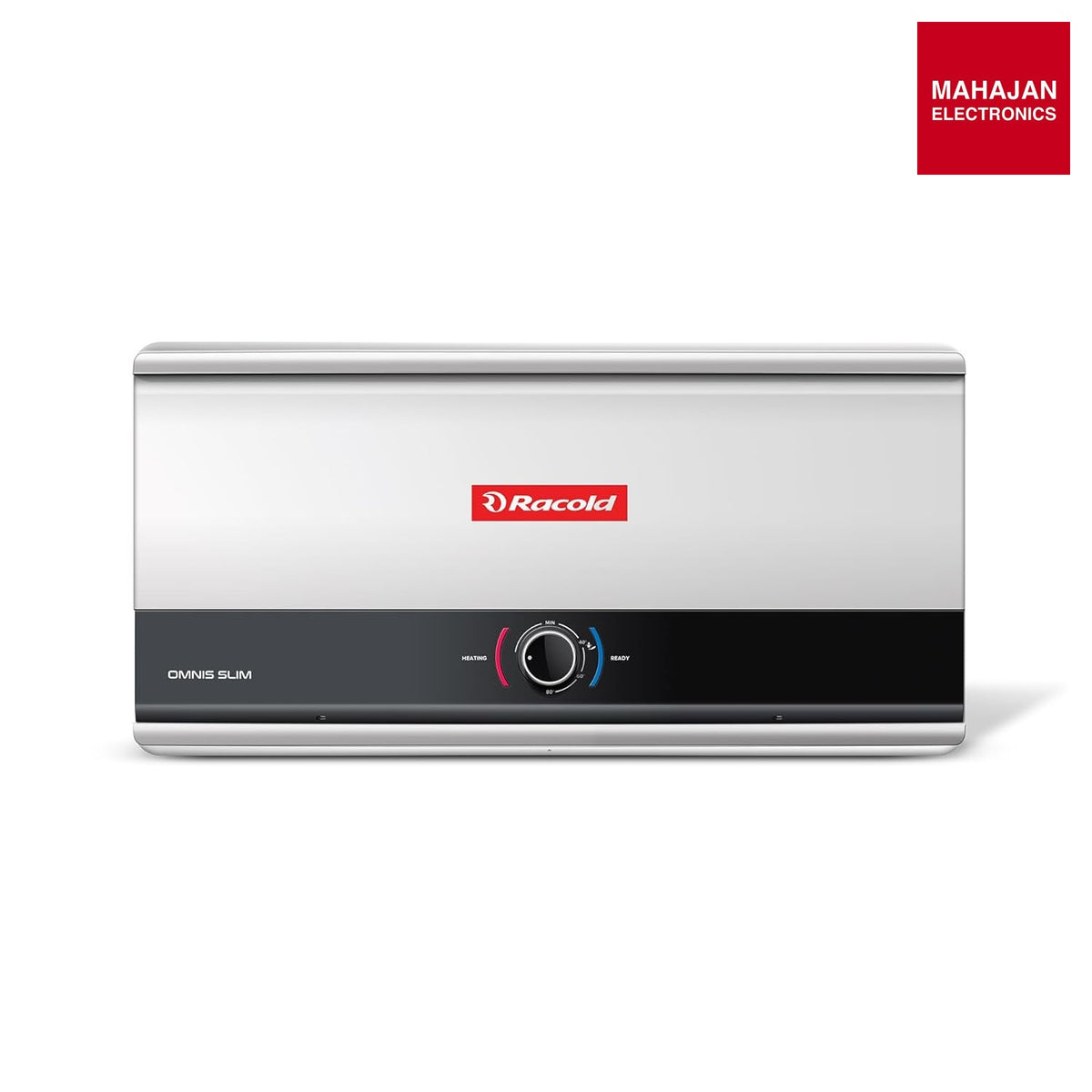 Racold Omnis Slim 25L Horizontal Energy Efficient Storage Water Heater (Geyser) With Free Standard β Mahajan Electronics Online.
