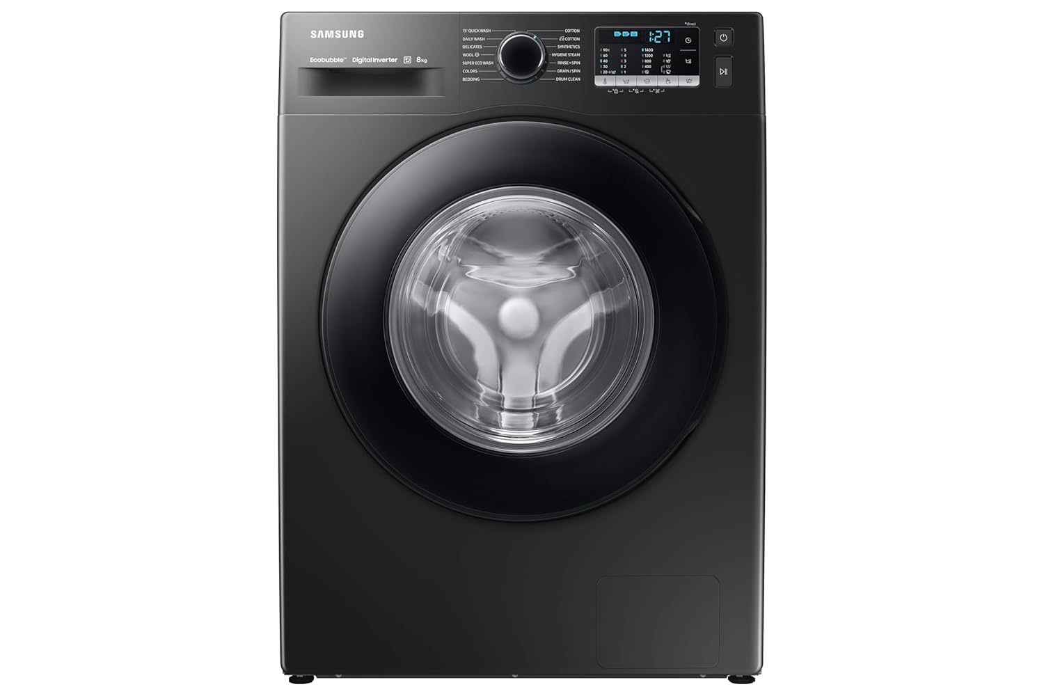 Samsung WW80TA046AB1TL 8 kg, Hygiene Steam with Inbuilt Heater, Digital Inverter, Fully-Automatic Front Load Washing Machine ( Black) Mahajan Electronics Online