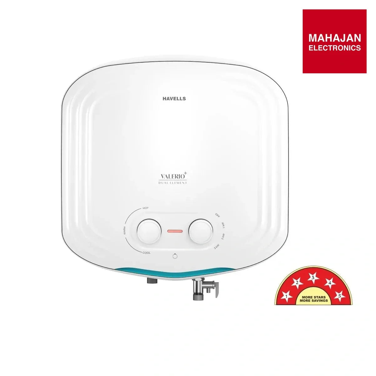 Havells Valerio+ 25L Convertible Storage Water Heater (Geyser) | 5-Star Energy Efficient | Fast Heating, Feroglas Tank, High-Rise Compatible GHWVVPDMEW25 – Mahajan Electronics Online.