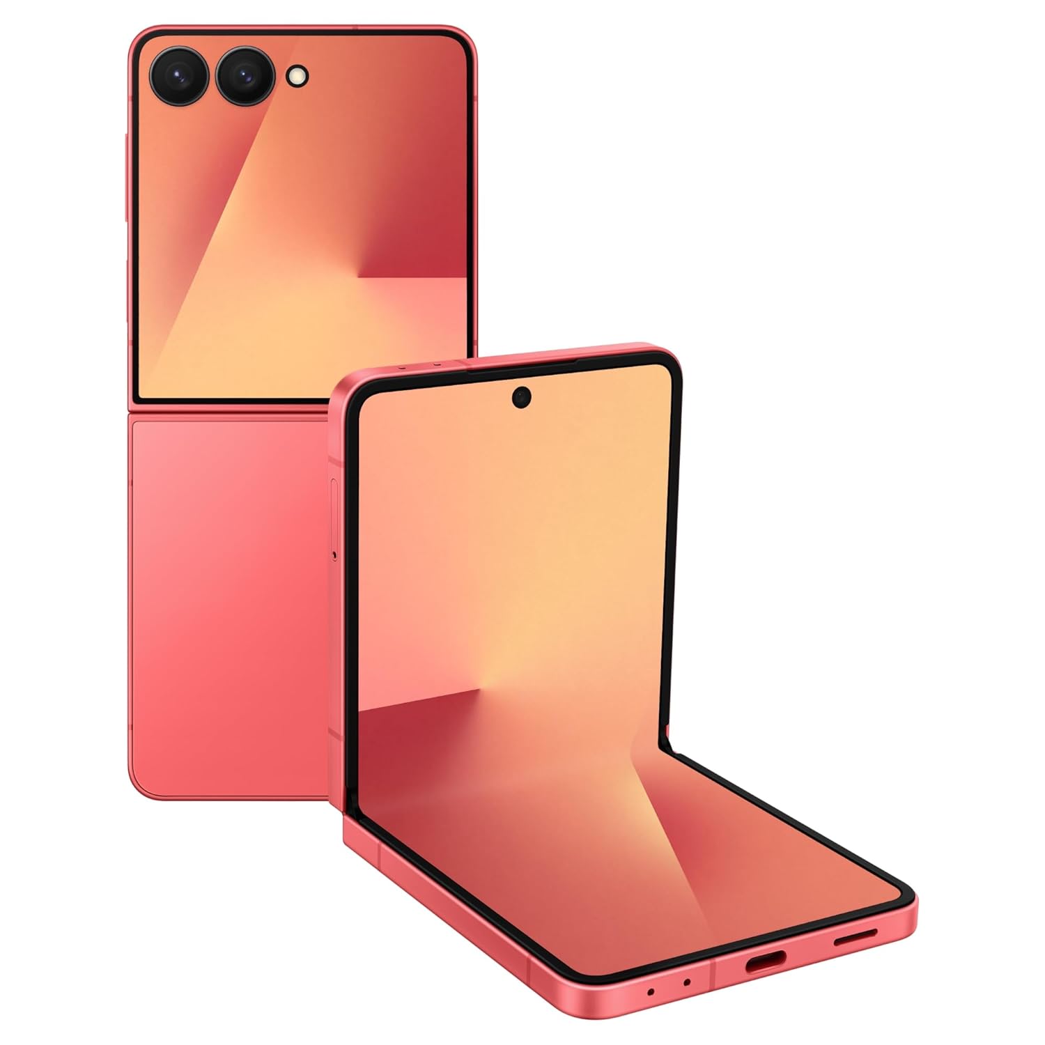 Samsung Galaxy Z Flip7 5G Smartphone with Galaxy AI (Coralred, 12GB RAM, 512GB Storage), Ultra Sleek Design with 50MP High-Resolution Camera, Exynos 2500, Google Gemini Mahajan Electronics Online