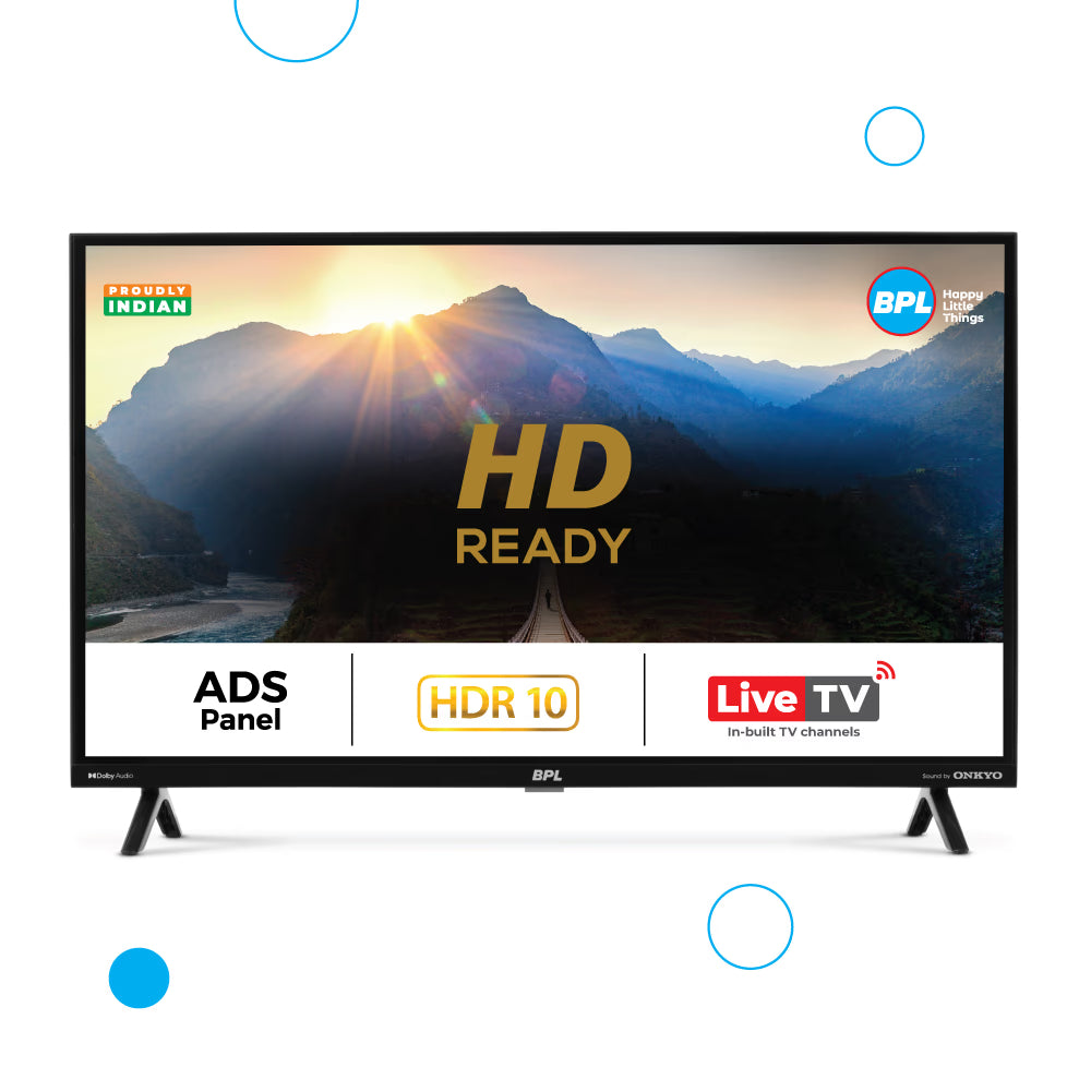 BPL 32HF2300 80 cm (32 inches), HD Ready Smart TV Plus with ADS Panel, JioHotstar, Black Mahajan Electronics Online
