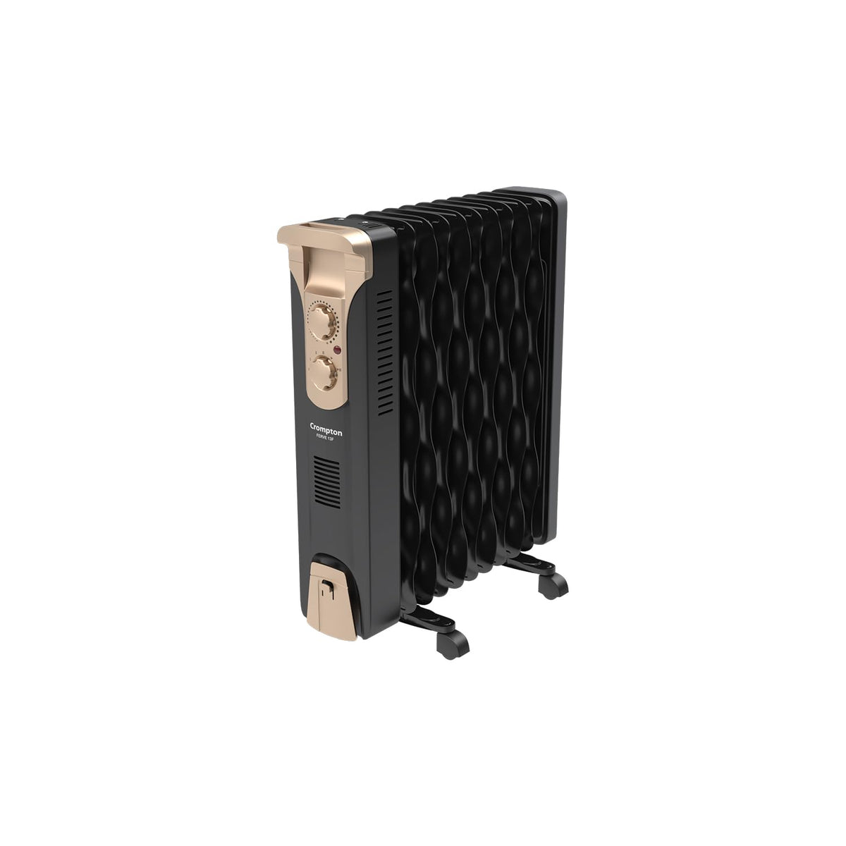 Crompton OFR2900W13F 13 Fin Insta Ferver wave Fin OFR (Oil Filled Radiator)|Room Heater|2900 W|3 Heat Settings & PTC Fan Heater|Comfortable Breathing|360° Heating (Black)|2yrs warranty | Black & Copper Mahajan Electronics Online