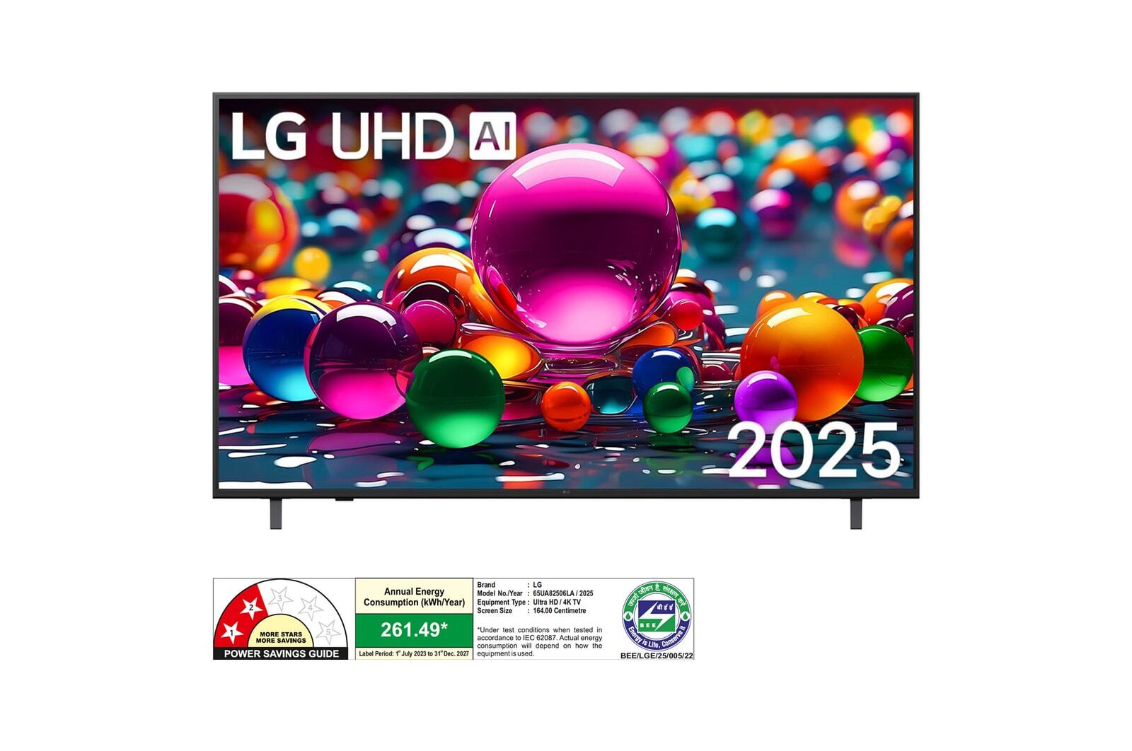 LG 65UA82506LA 164 cm (65) 4K UHD AI Smart TV with α7 AI Processor Gen8, Filmmaker Mode with Dolby Atmos, 2025 Mahajan Electronics Online
