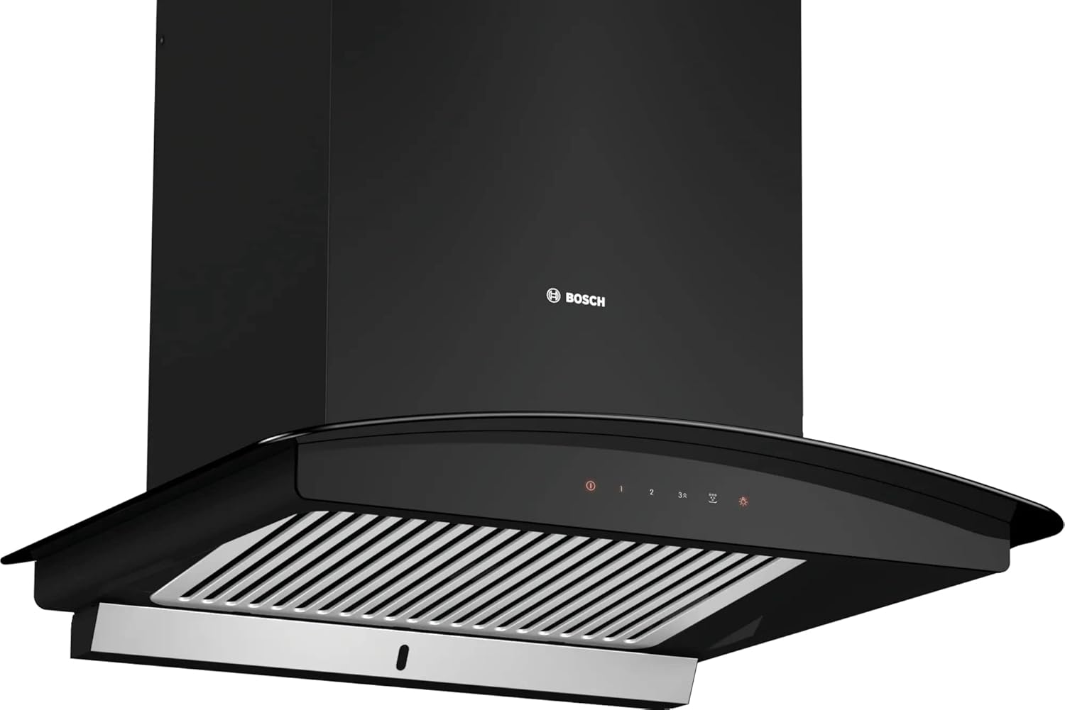 Bosch DWHA68G60I 60 cm Self Clean Technology glass Kitchen Chimney (HOOD , Oil collector Filter technology, Touch Control, Black) Mahajan Electronics Online