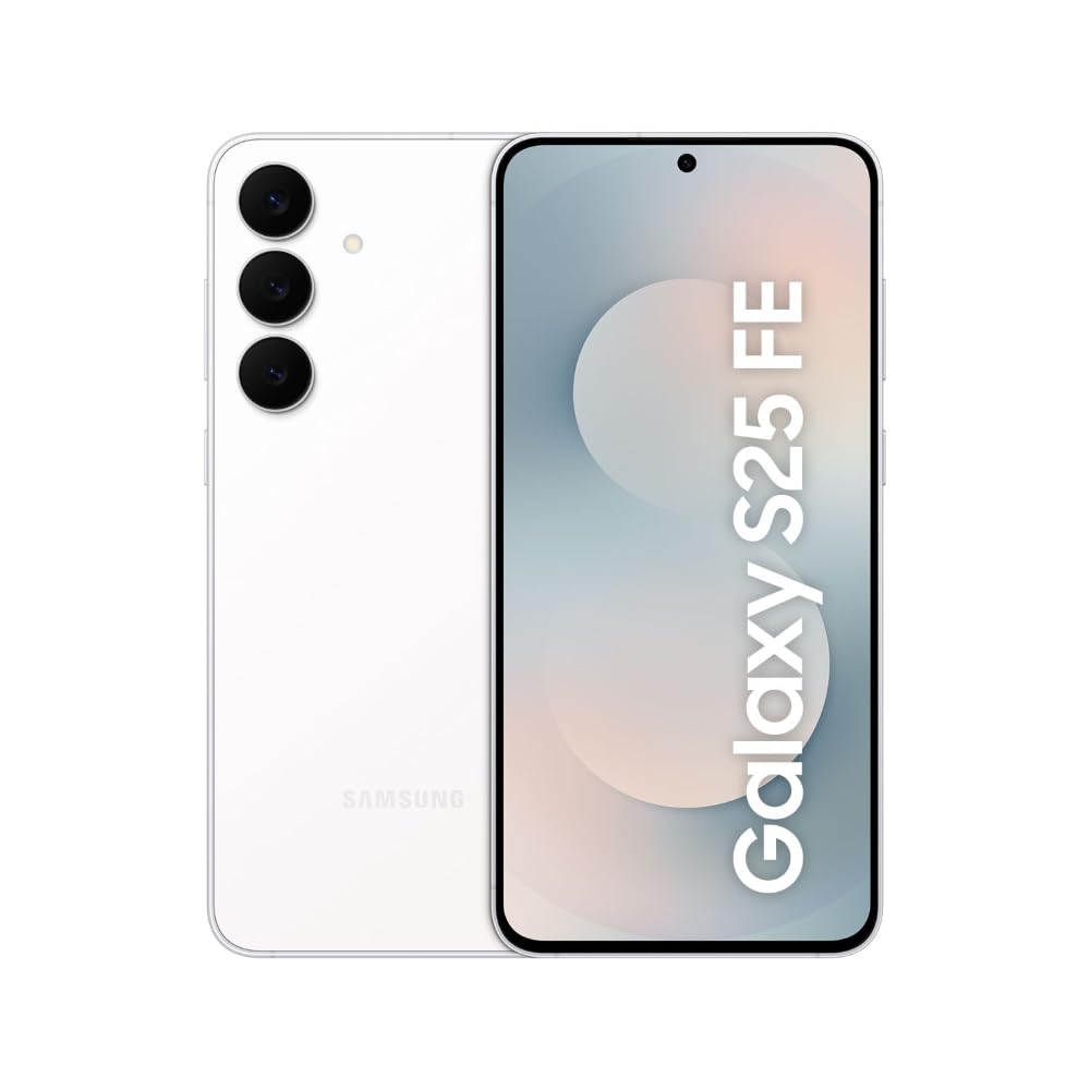 Samsung Galaxy S25 FE 5G Smartphone with Galaxy AI (White, 8GB RAM, 512GB Storage), 12MP Front Camera, ProVisual Engine, Mahajan Electronics Online